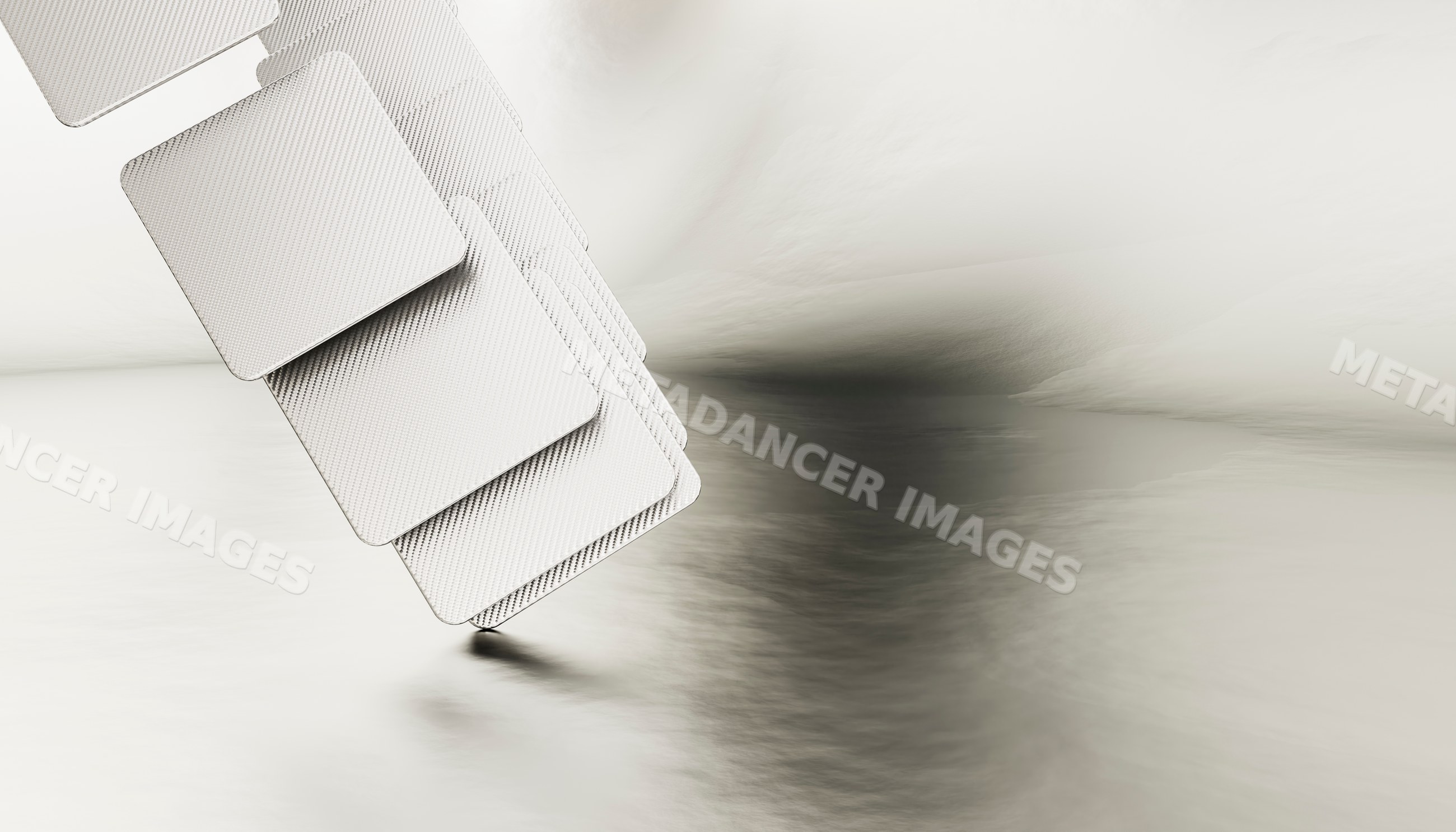 Abstract 3d floating stacked square shapes in minimalist design