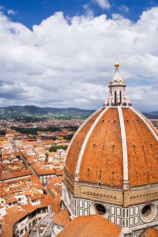 Santa maria del fiore dome with terracotta roof italy