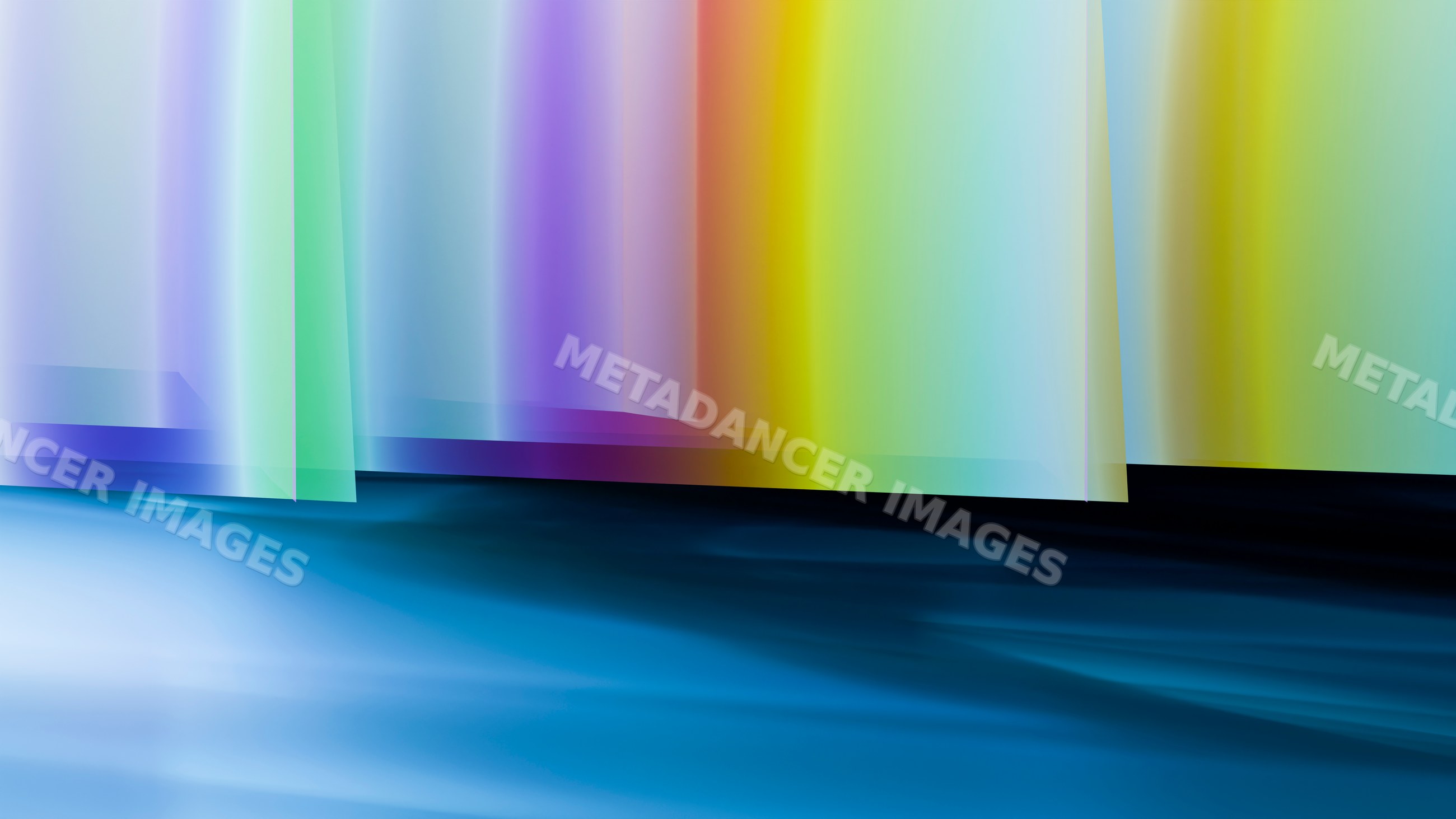 Abstract colorful gradient light shapes with blue and pastel tones