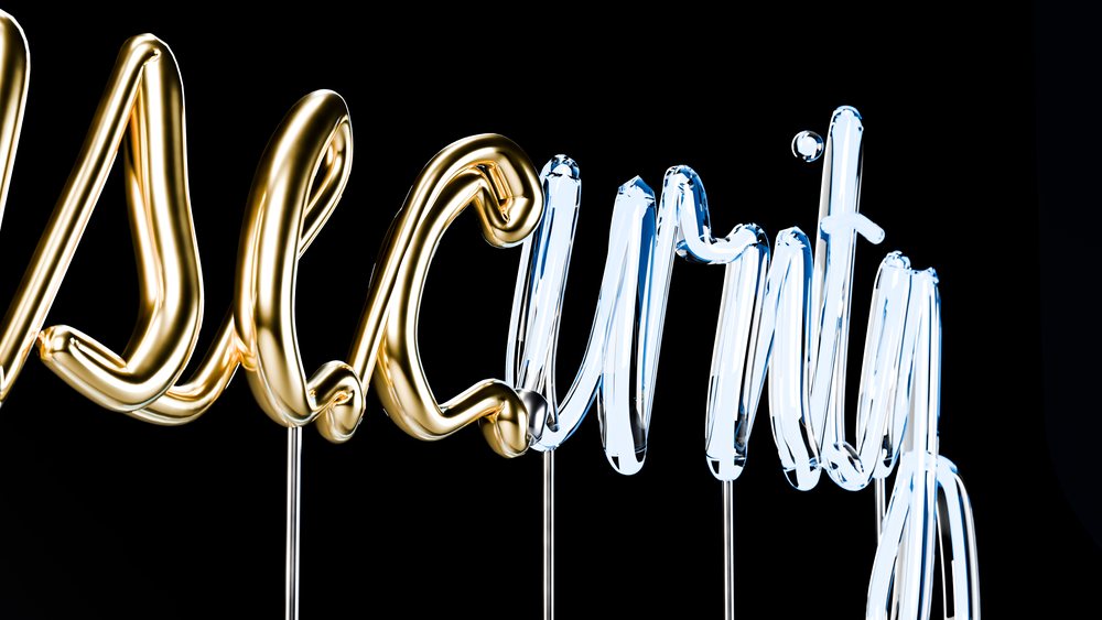 Shiny inflated gold and silver balloon letters decoration