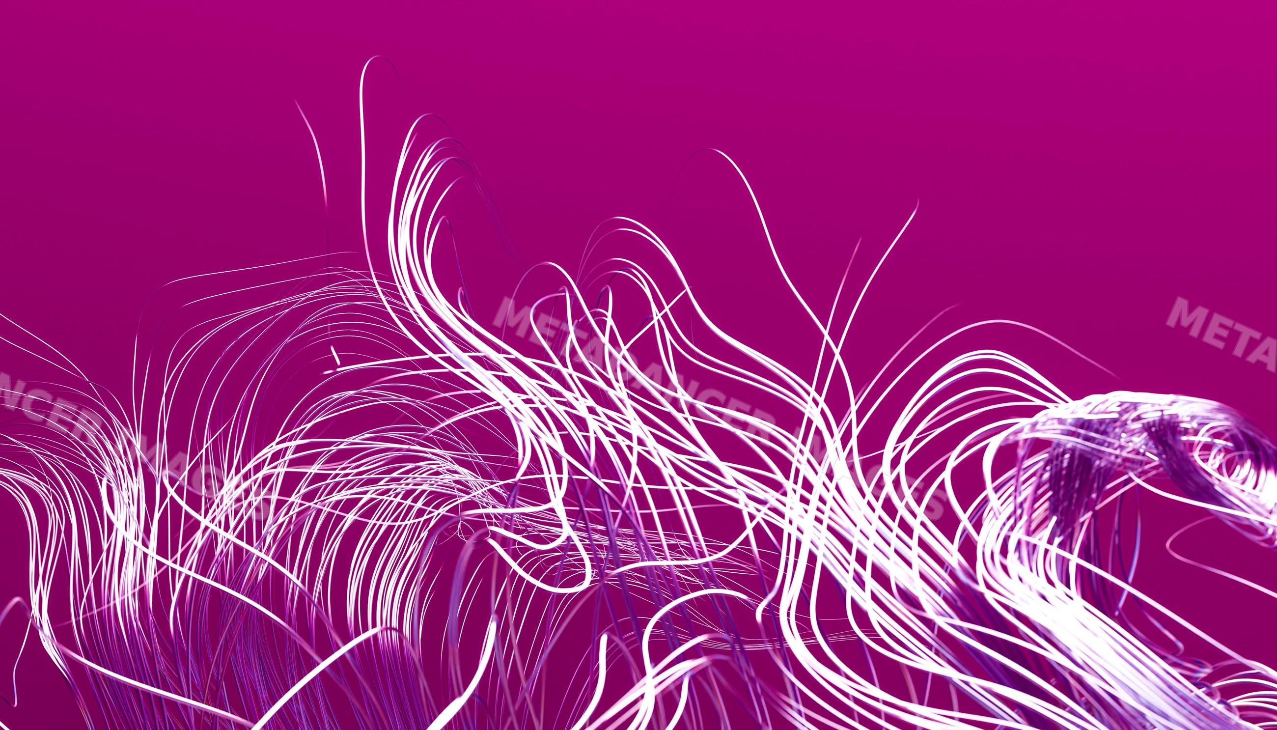 Abstract light trails with glowing curved lines on purple background