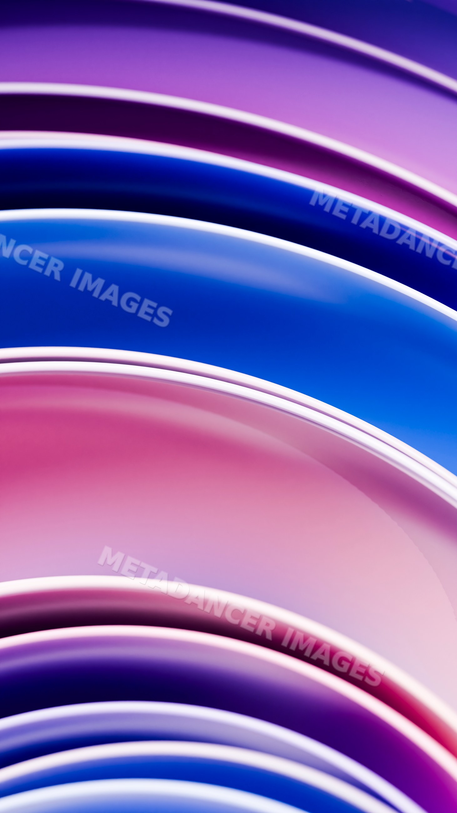 Abstract smooth curved gradient waves in purple, blue