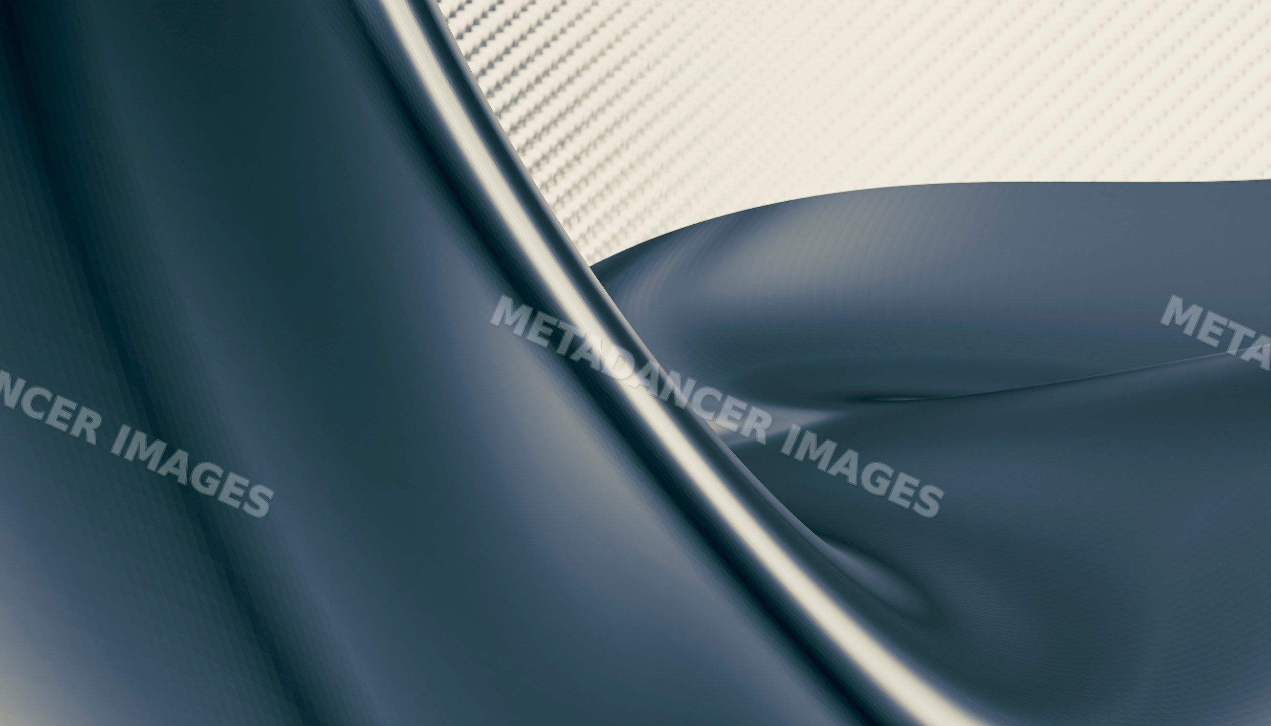 Close-up of dark silky fabric with smooth folds on a white background