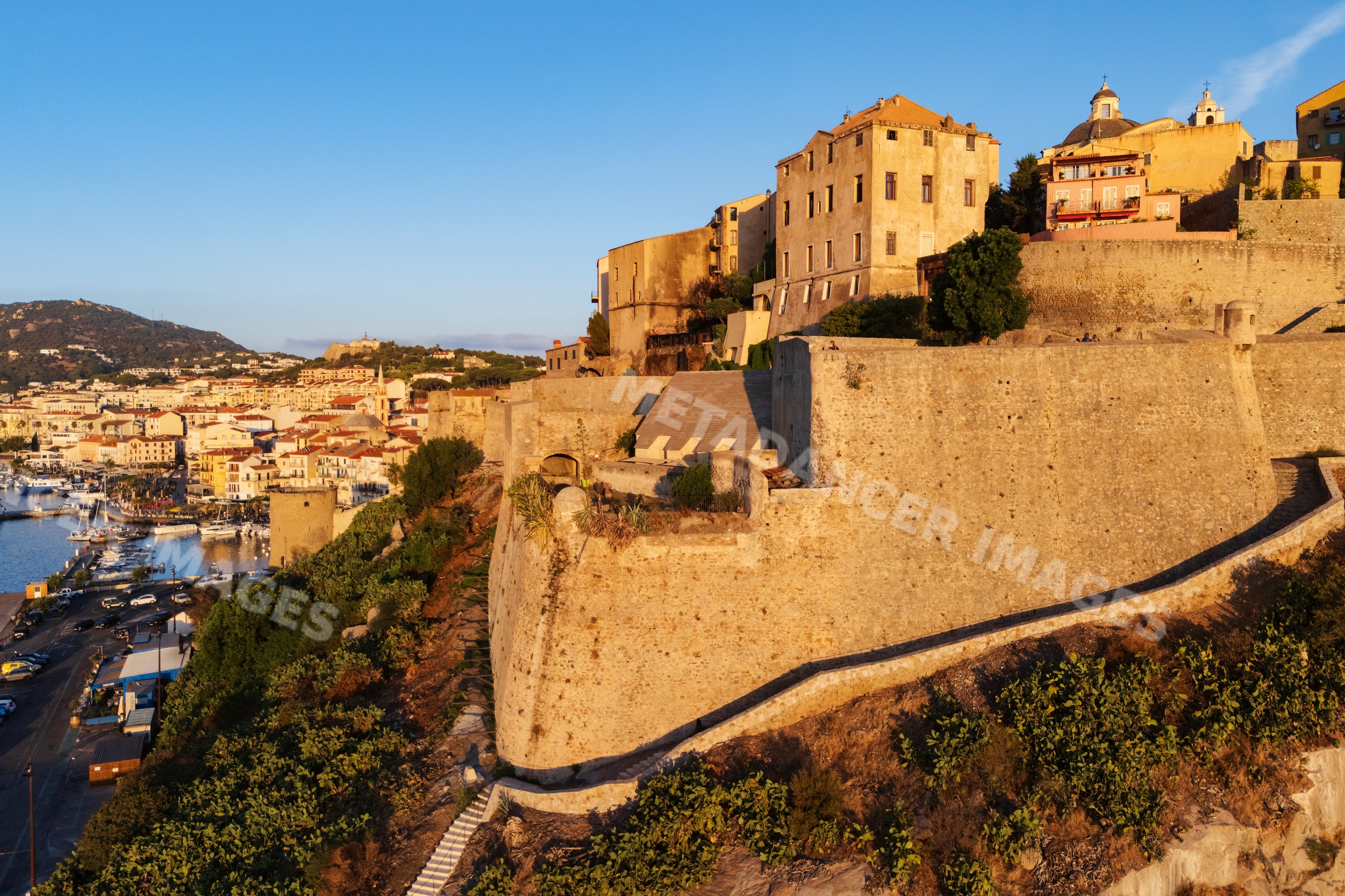 Citadel and Harbour at Calvi in corsica, france