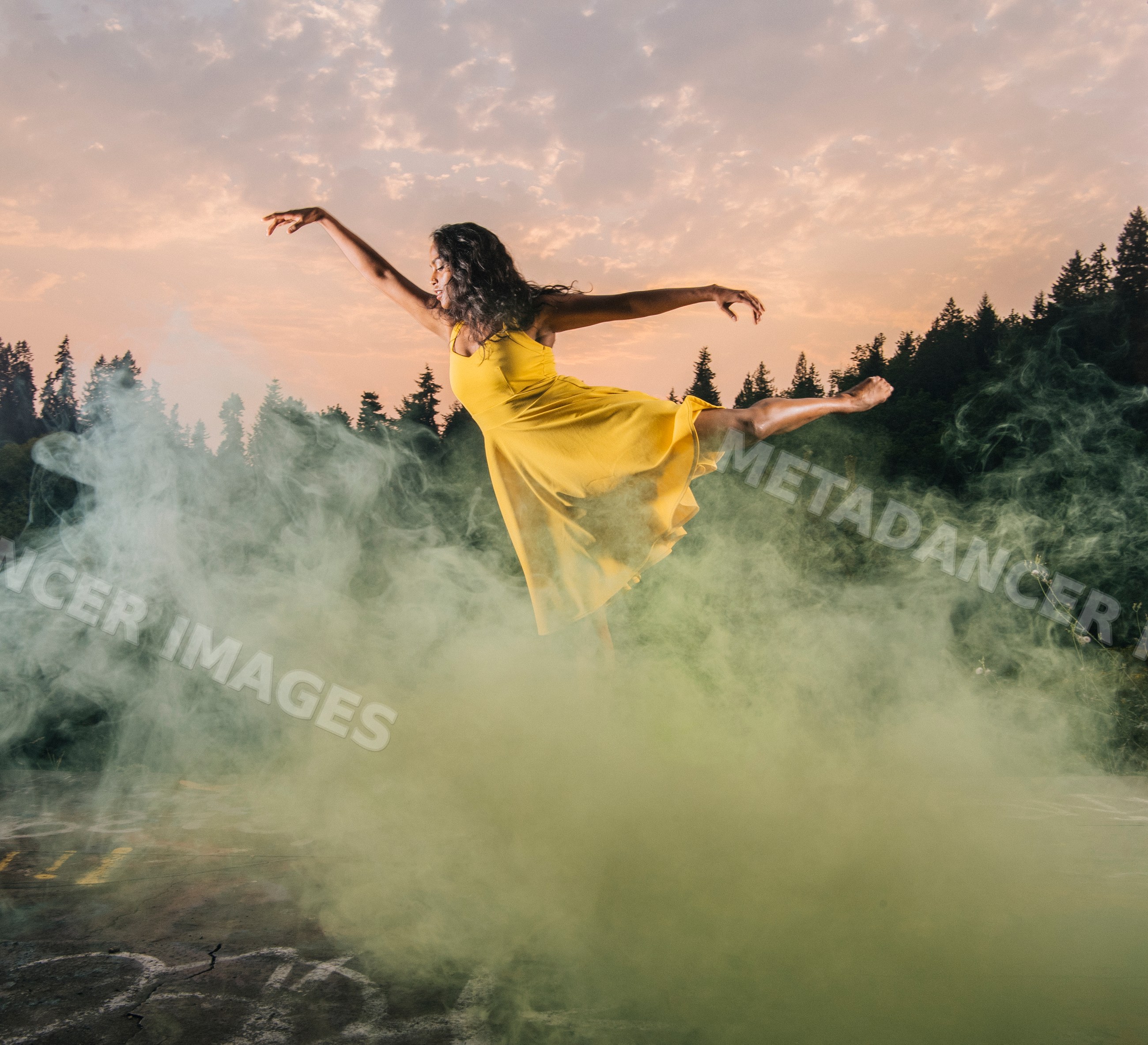 South Asian woman dancing gracefully