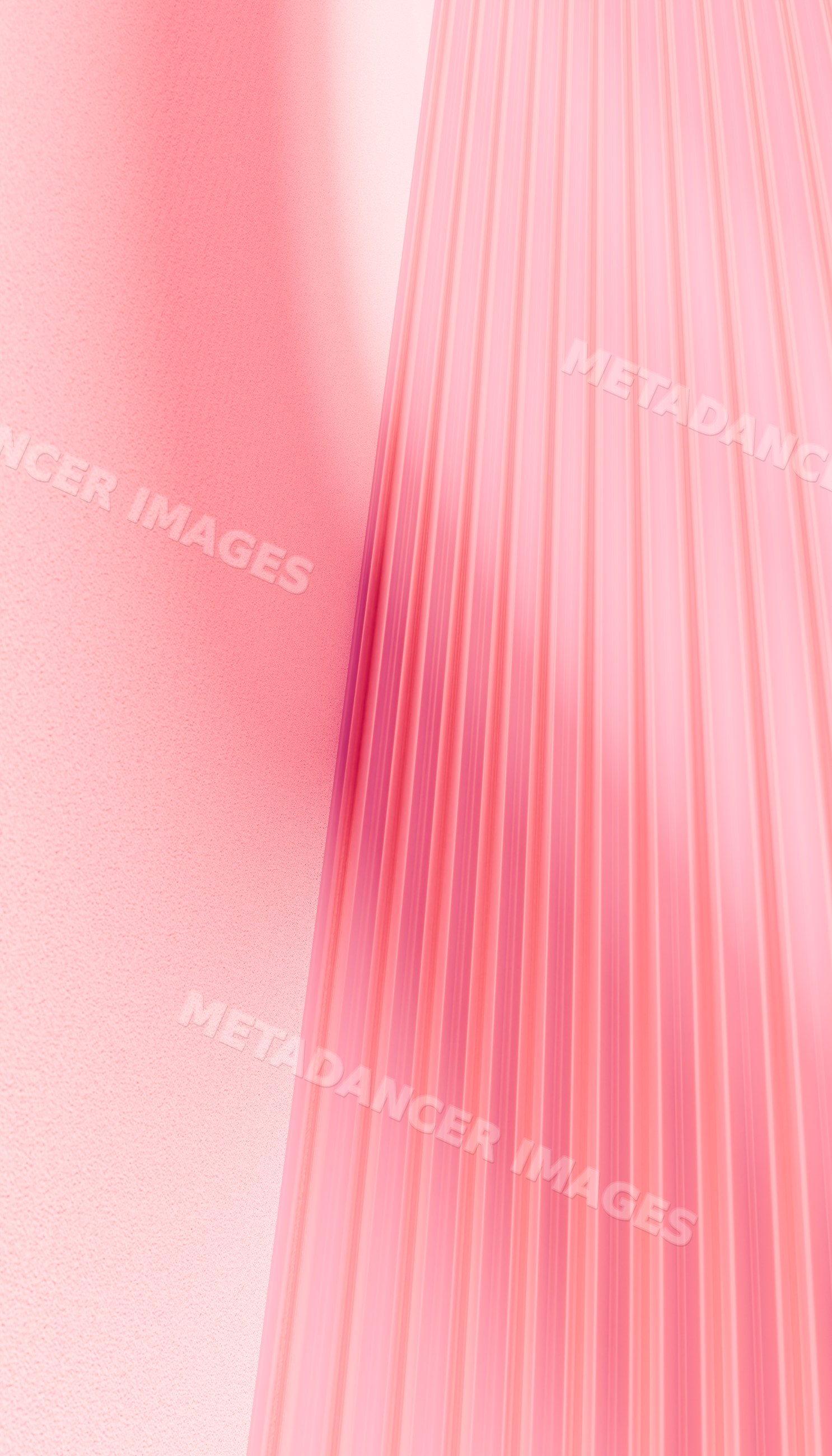 Close-up of pink pleated fabric with soft texture and folds