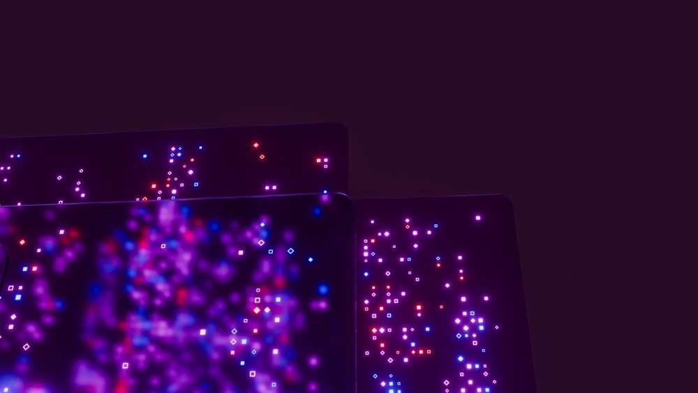 Abstract neon lights glowing