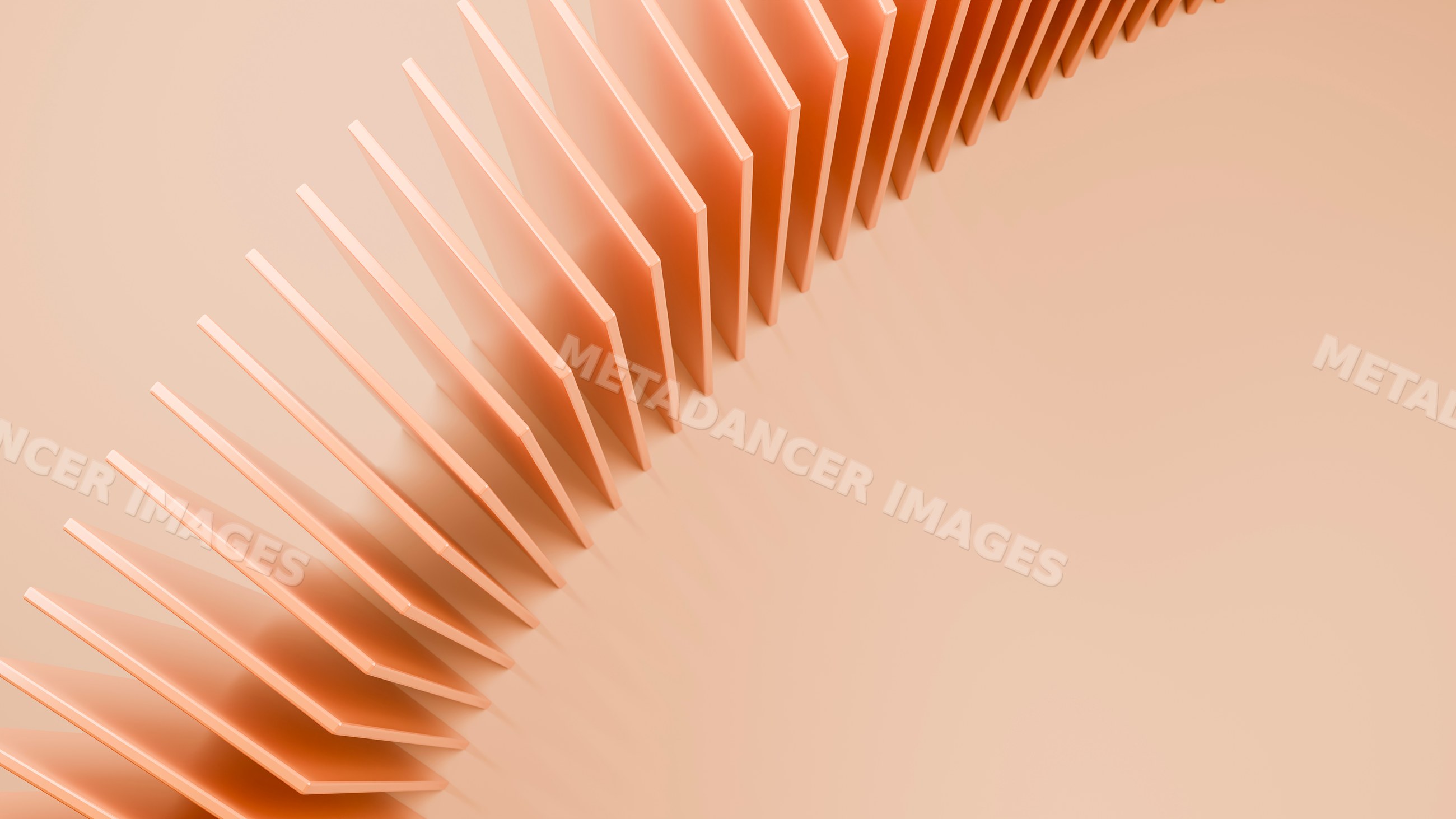Abstract 3d orange geometric panel pattern in modern minimalist style