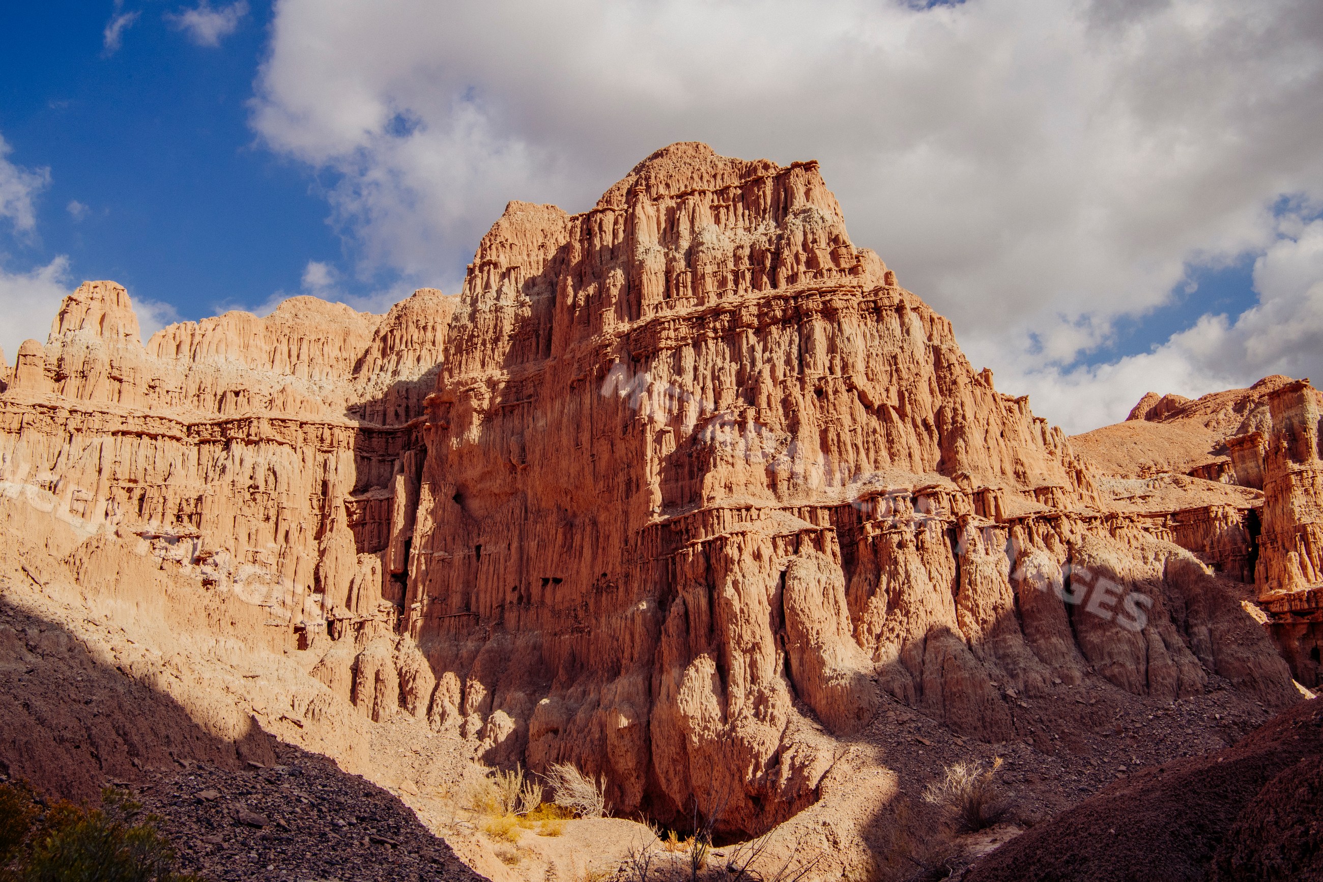 Rock formations and cliffs at Cathedral Gorge State Park, Nevada
