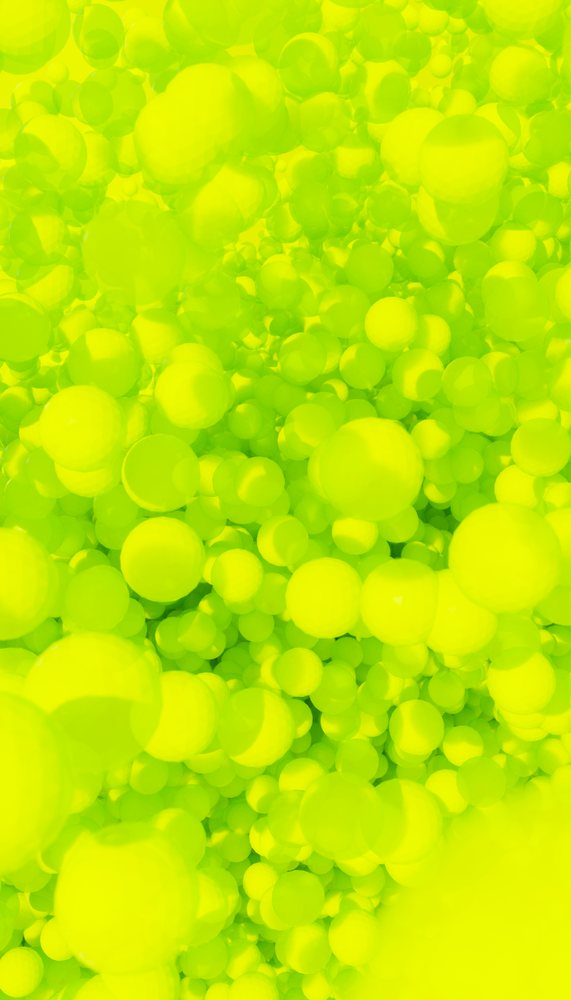 A cluster of glowing bright yellow spheres forming an abstract pattern