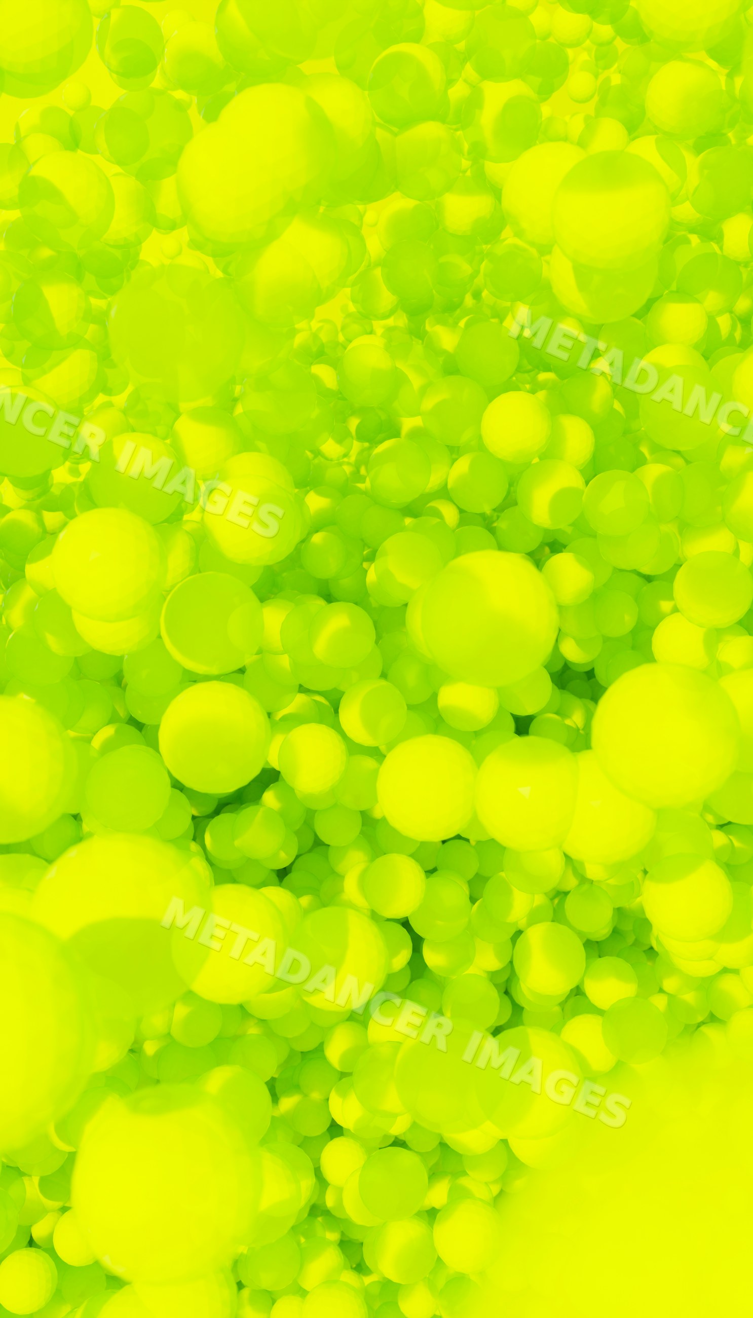 A cluster of glowing bright yellow spheres forming an abstract pattern