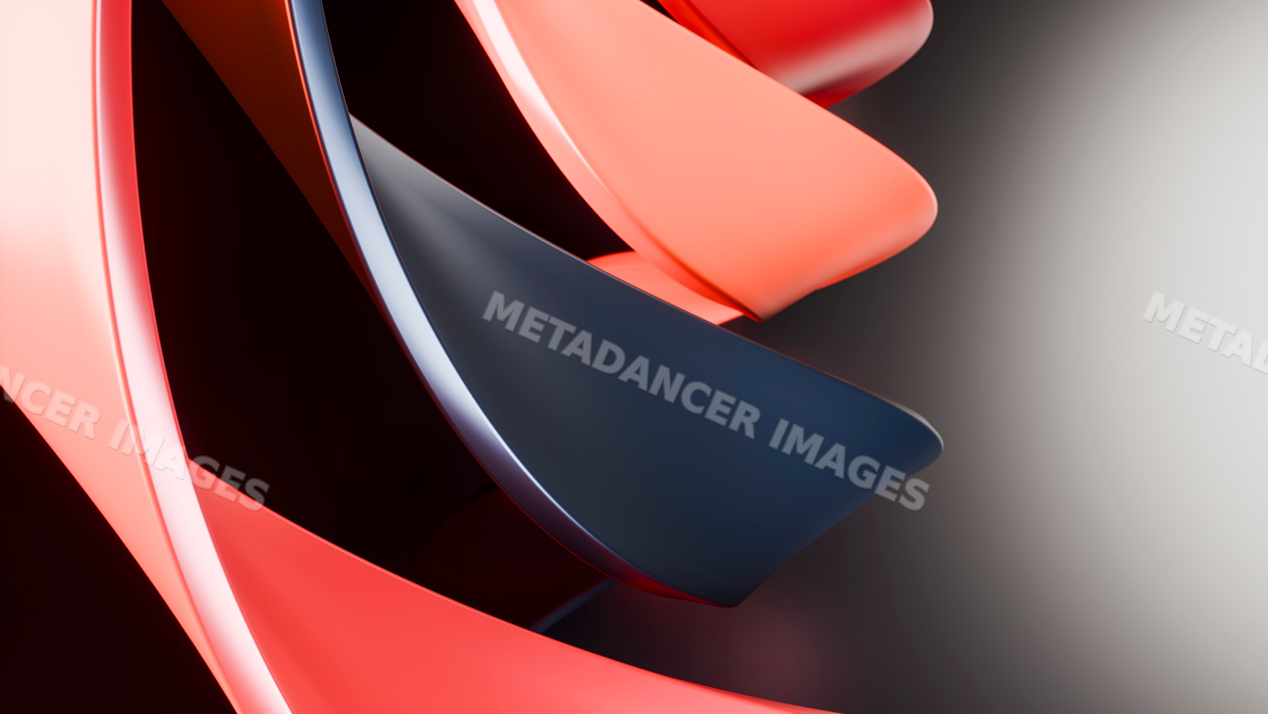 Abstract digital glossy red and blue spiral illustration