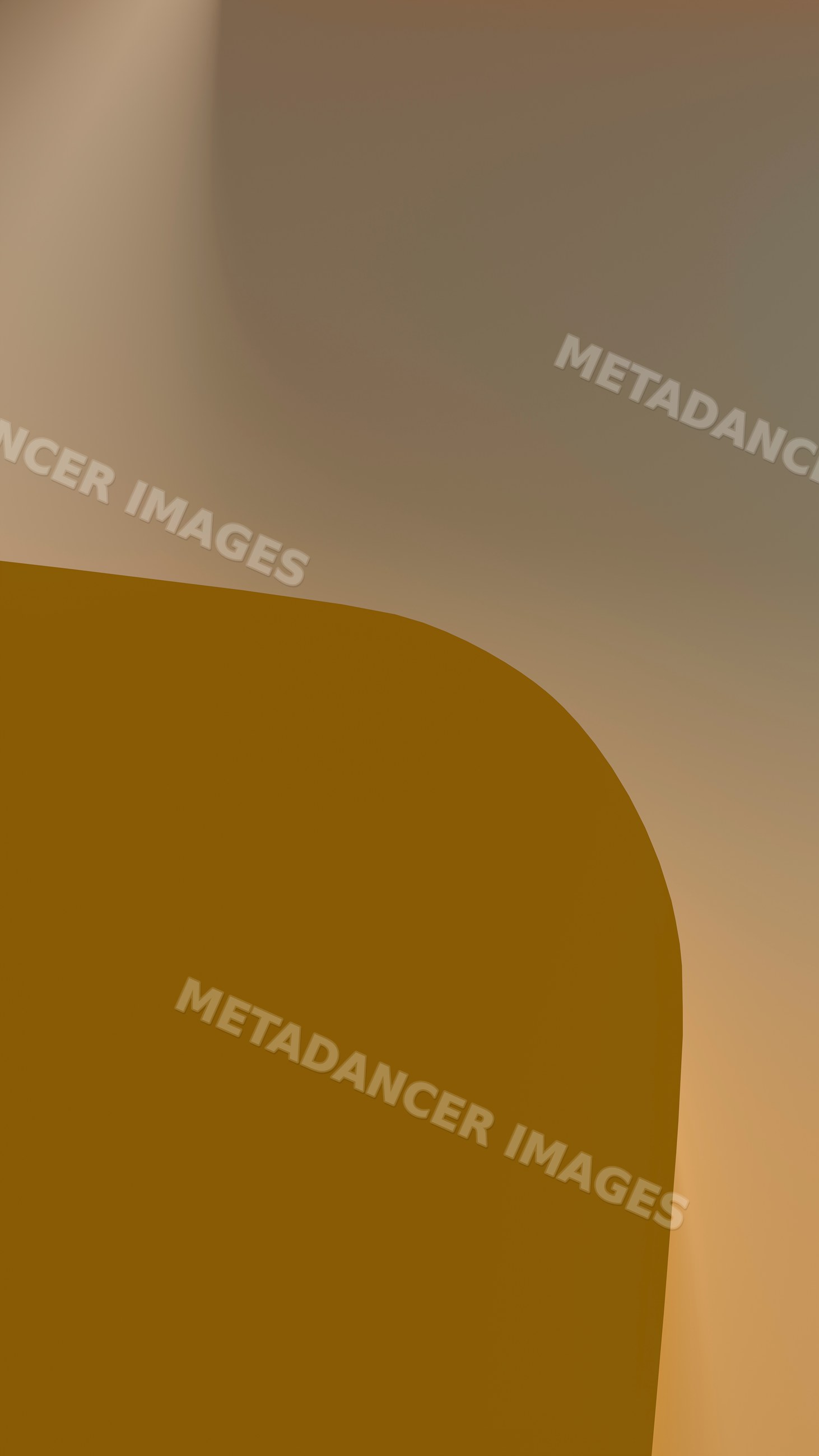 Abstract minimalist illustration with brown curved shape