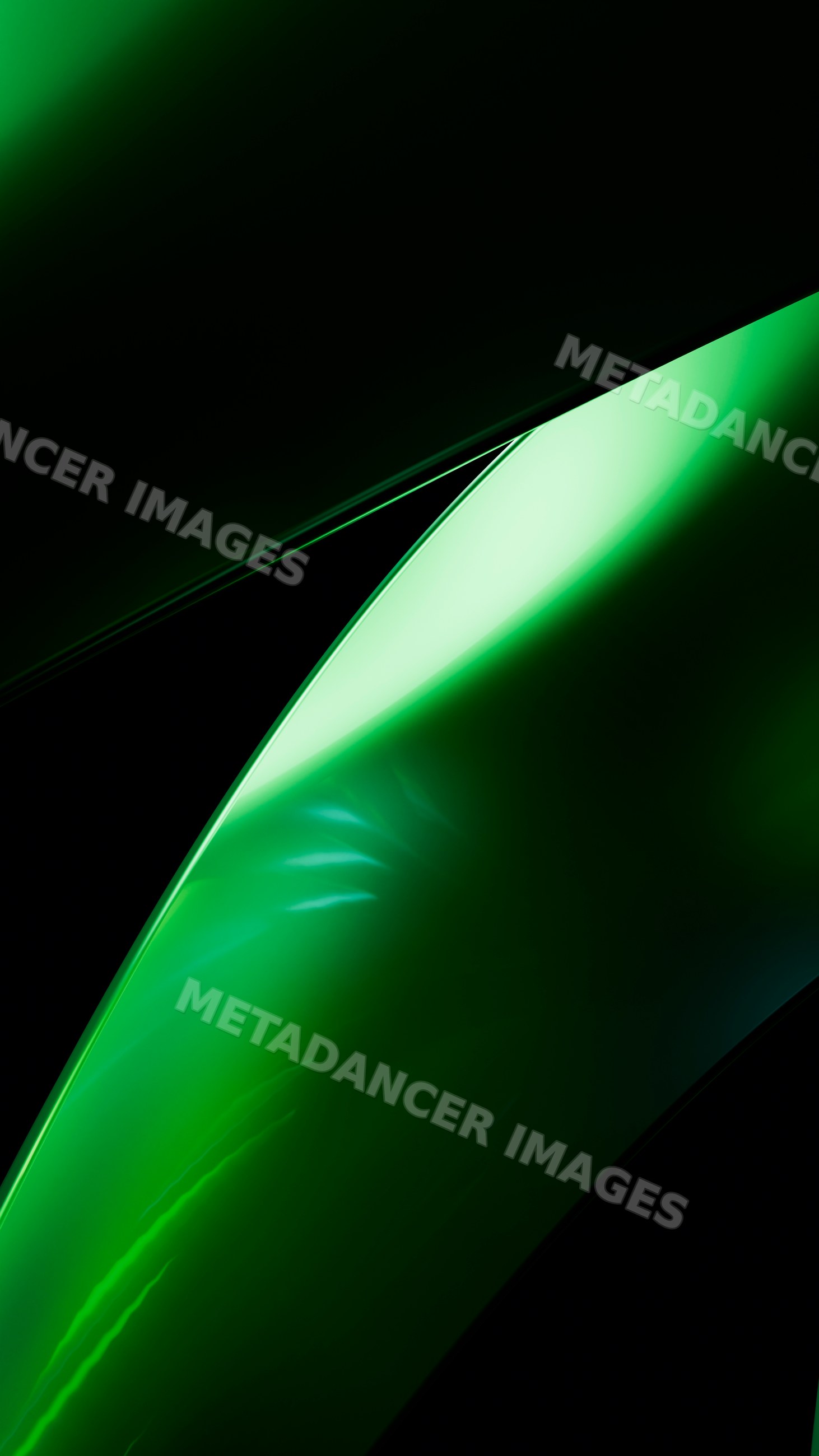 Abstract digital illustration of smooth green curved shapes