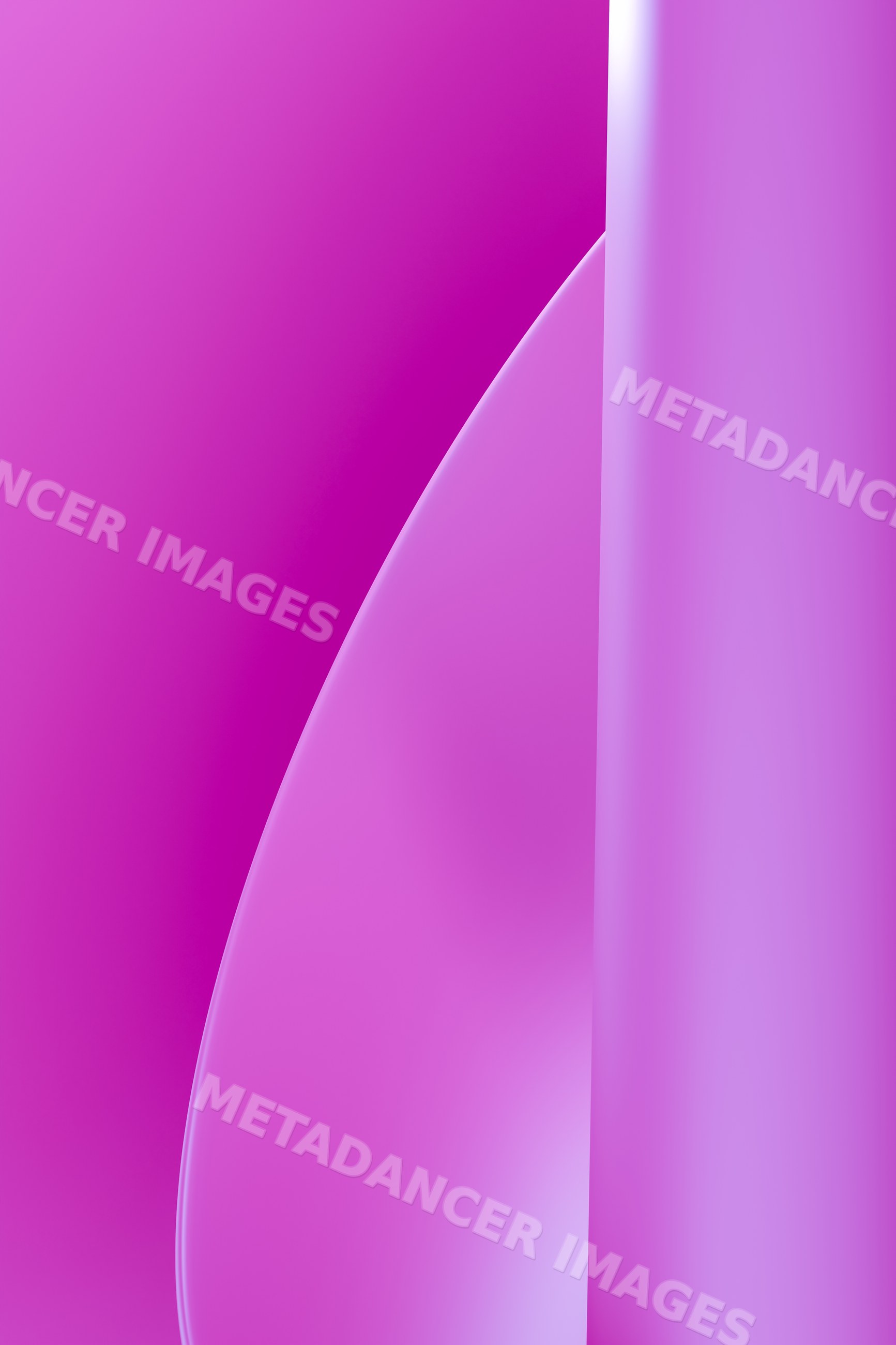 Abstract digital render background with smooth curved purple shapes