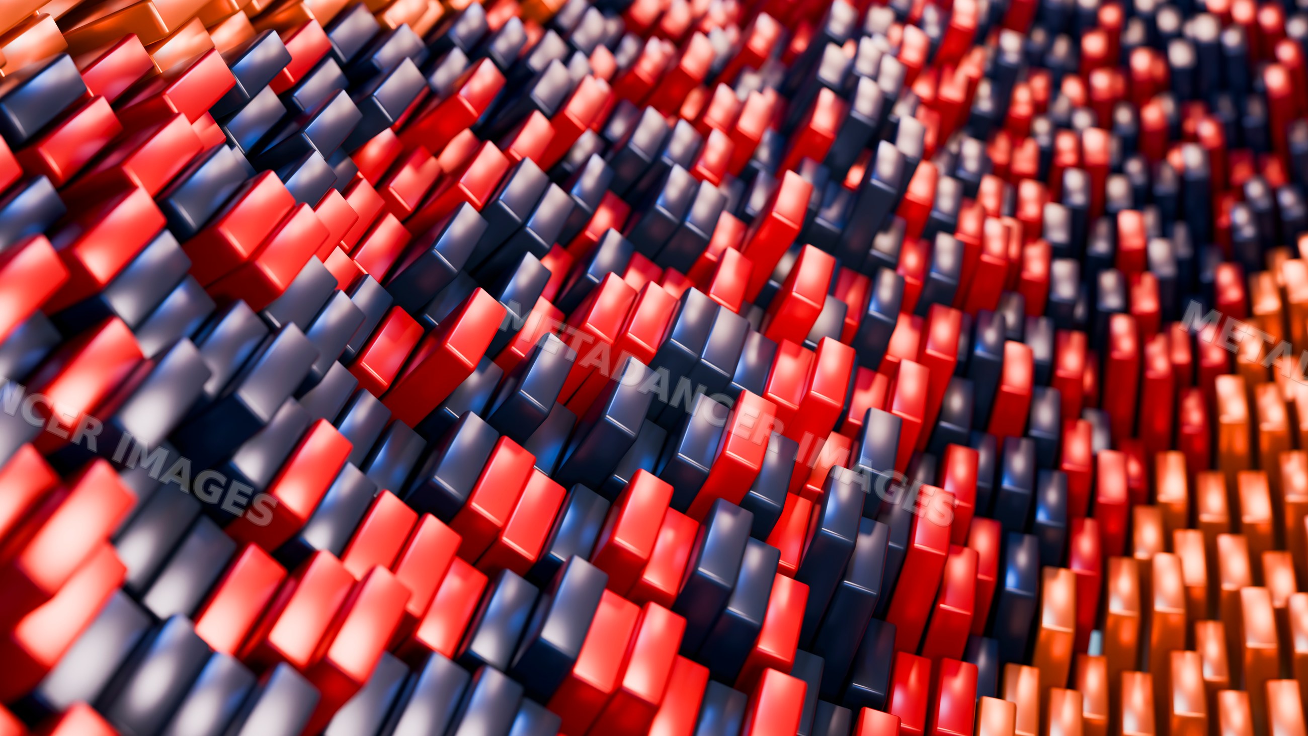 Colorful 3d blocks forming geometric pattern illustration