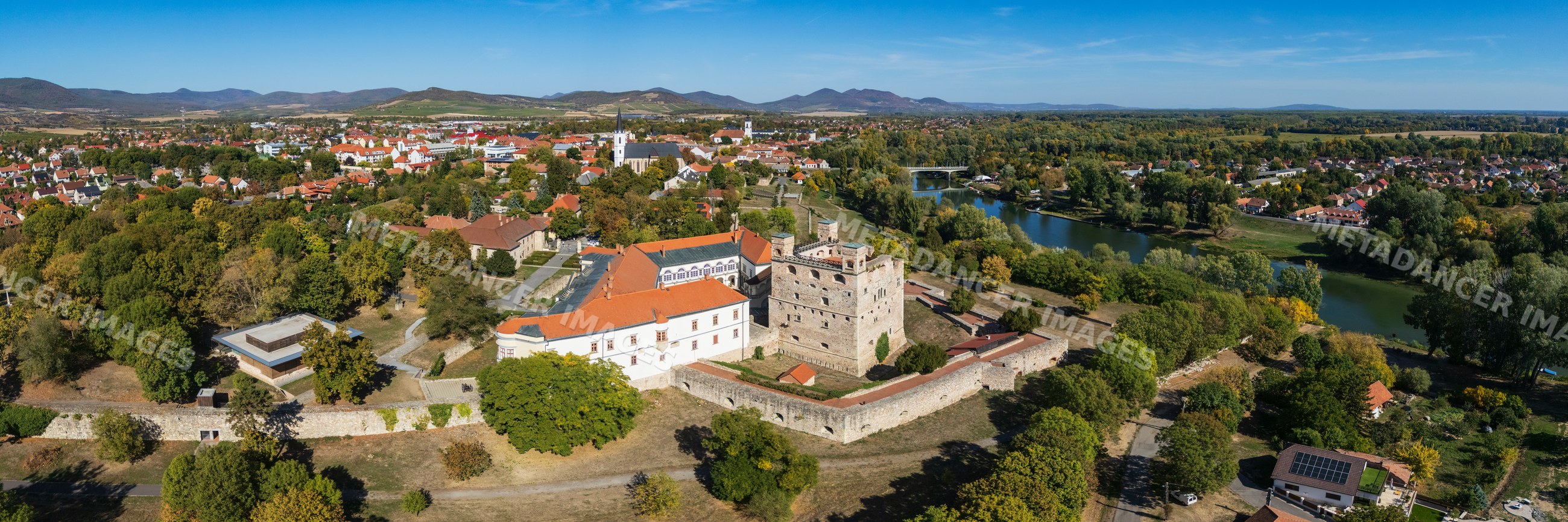 Sárospatak Castle historic fortress in Hungary with river and village