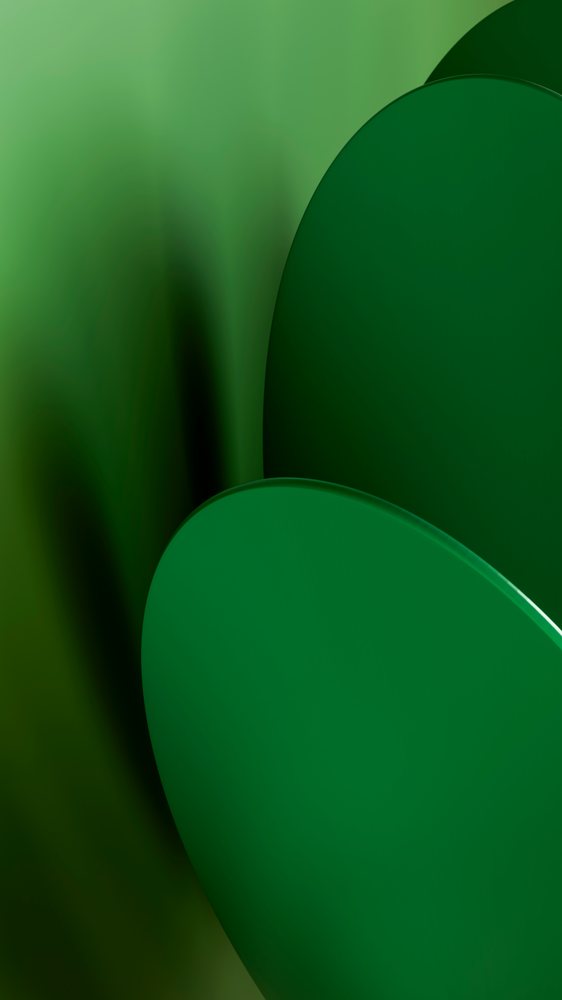 Abstract green shapes with smooth