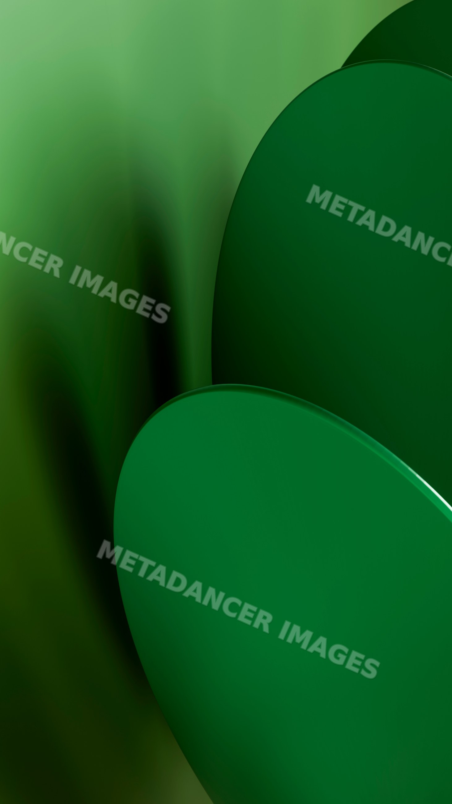 Abstract green shapes with smooth