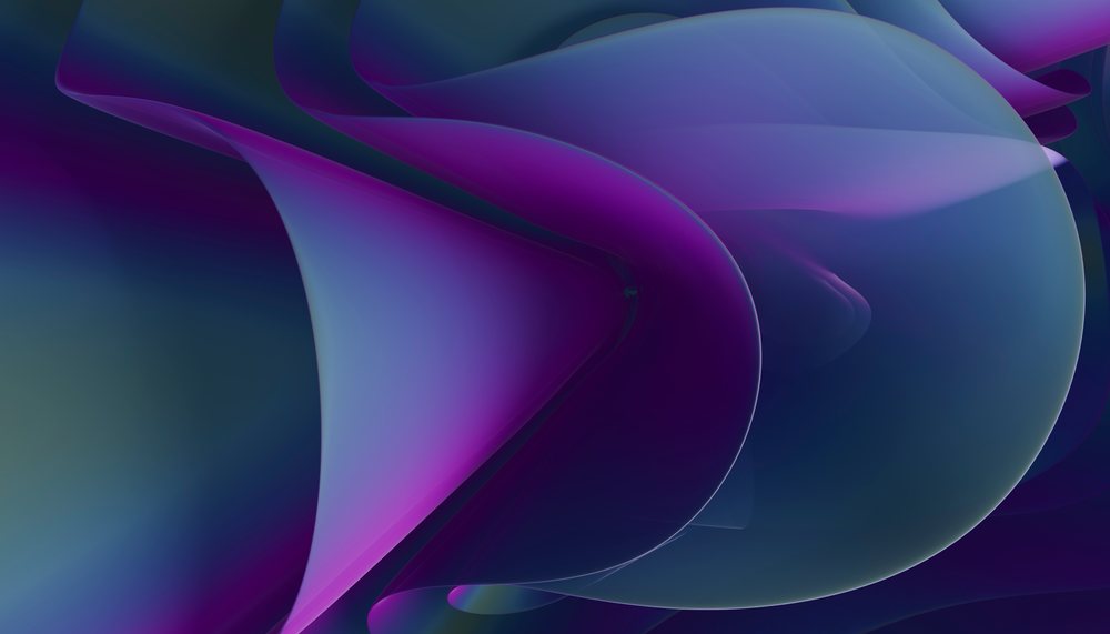 Colorful digital 3d rendering of smooth abstract illustration shapes