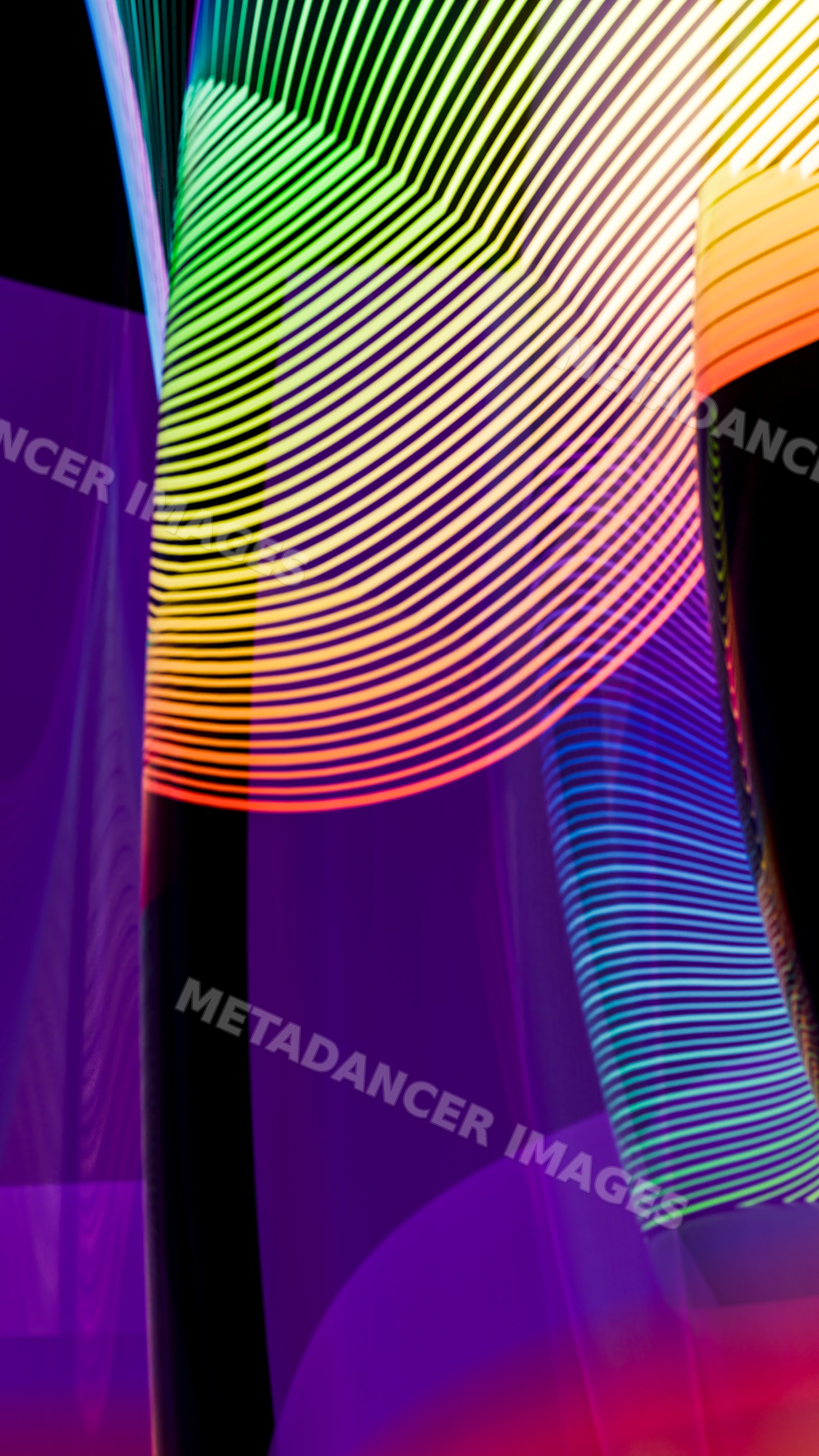 Abstract colorful rainbow lines and curves digital illustration