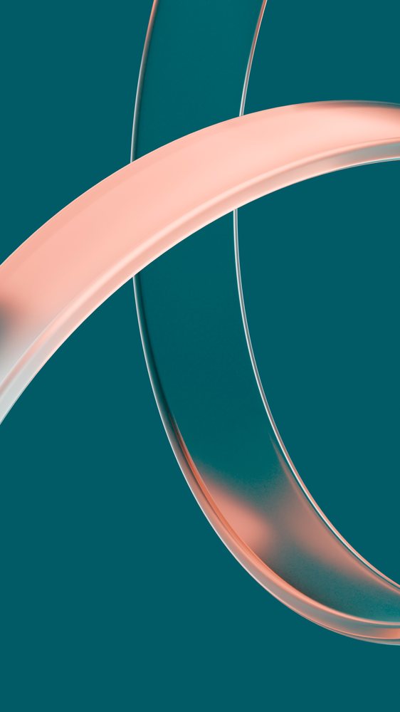 Abstract overlapping curved rings 3d illustration