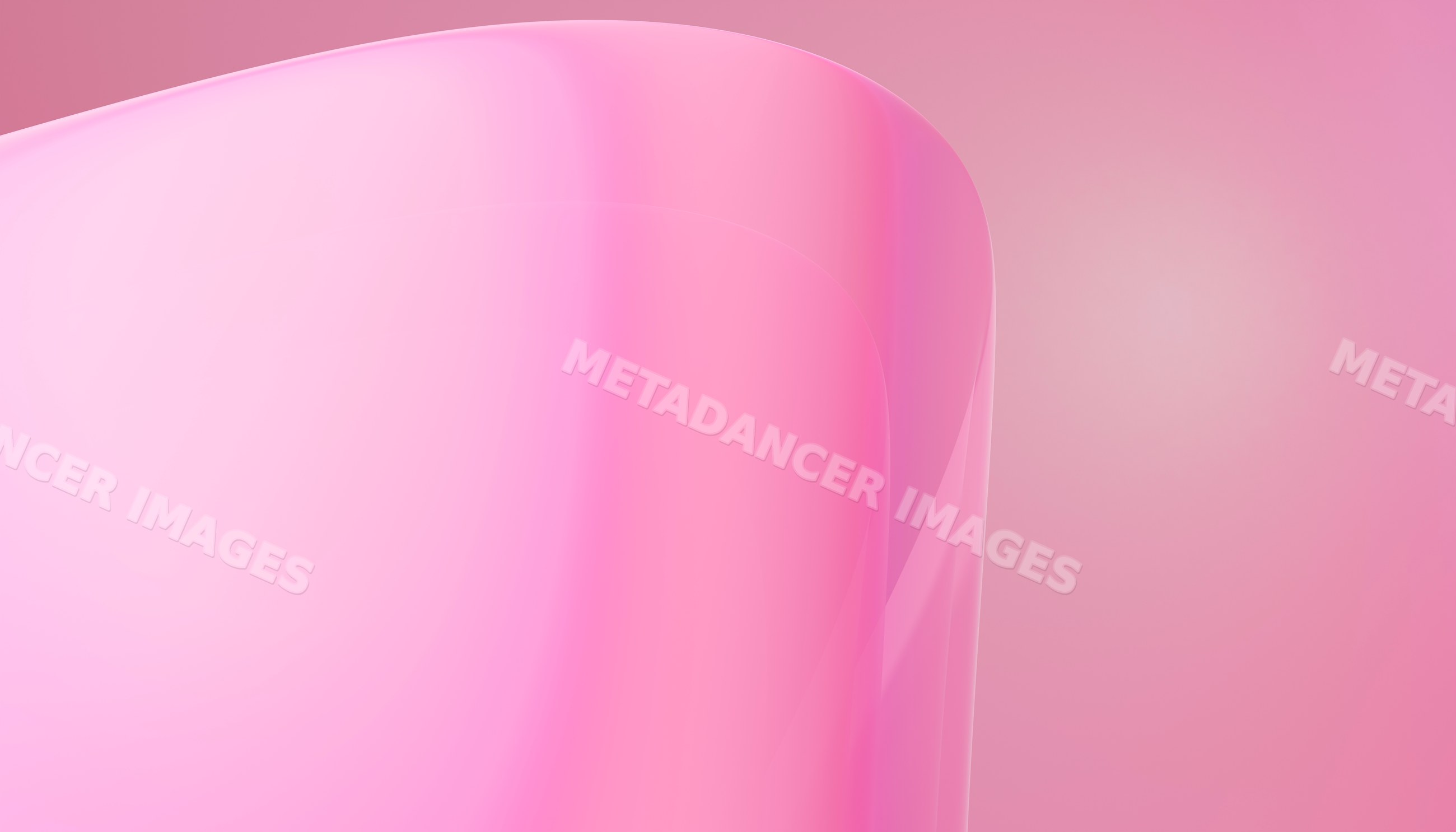 Close-up of a glossy transparent pink curved surface with soft