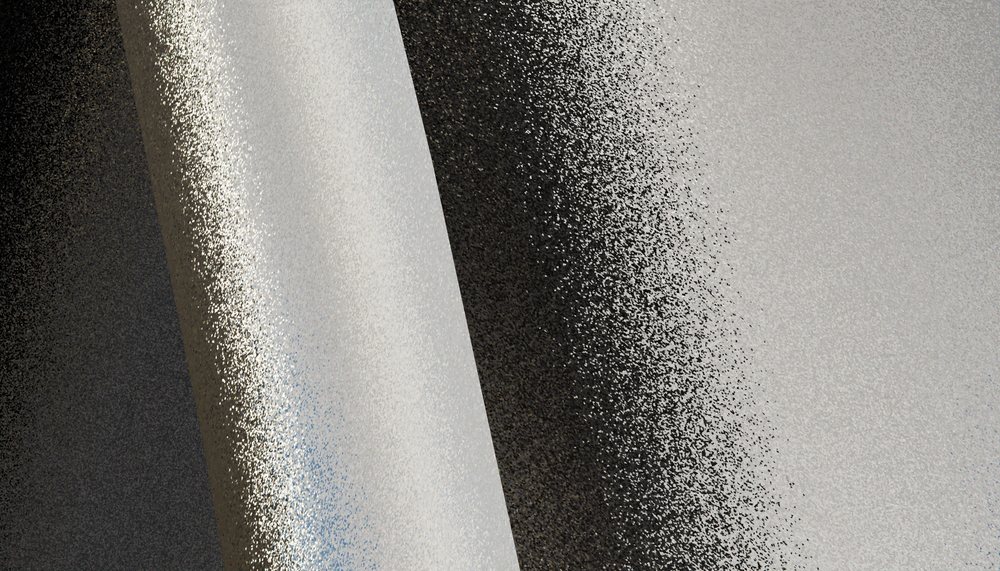 Close-up of a black and white abstract speckled gradient texture