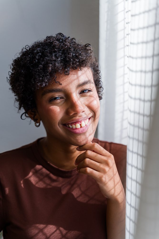 African American woman smiling