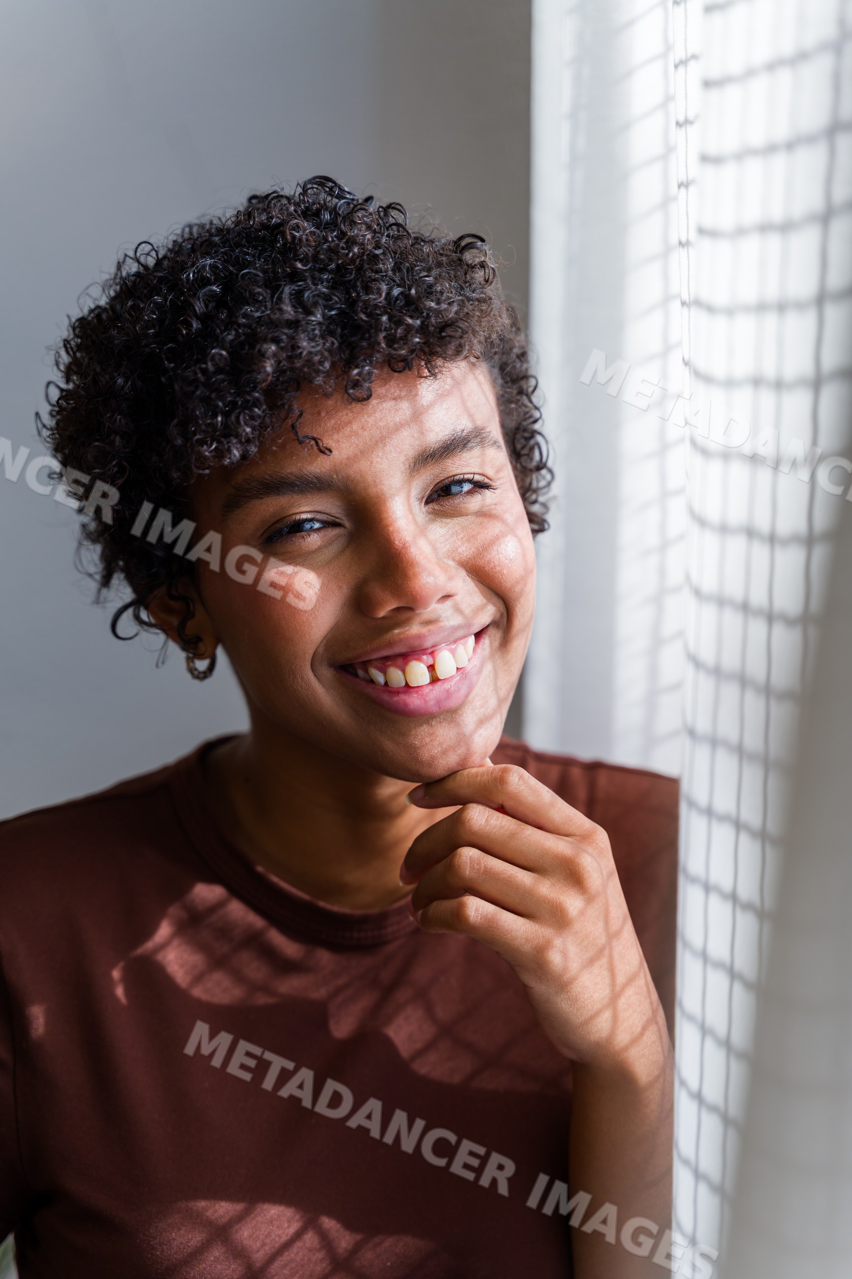 African American woman smiling