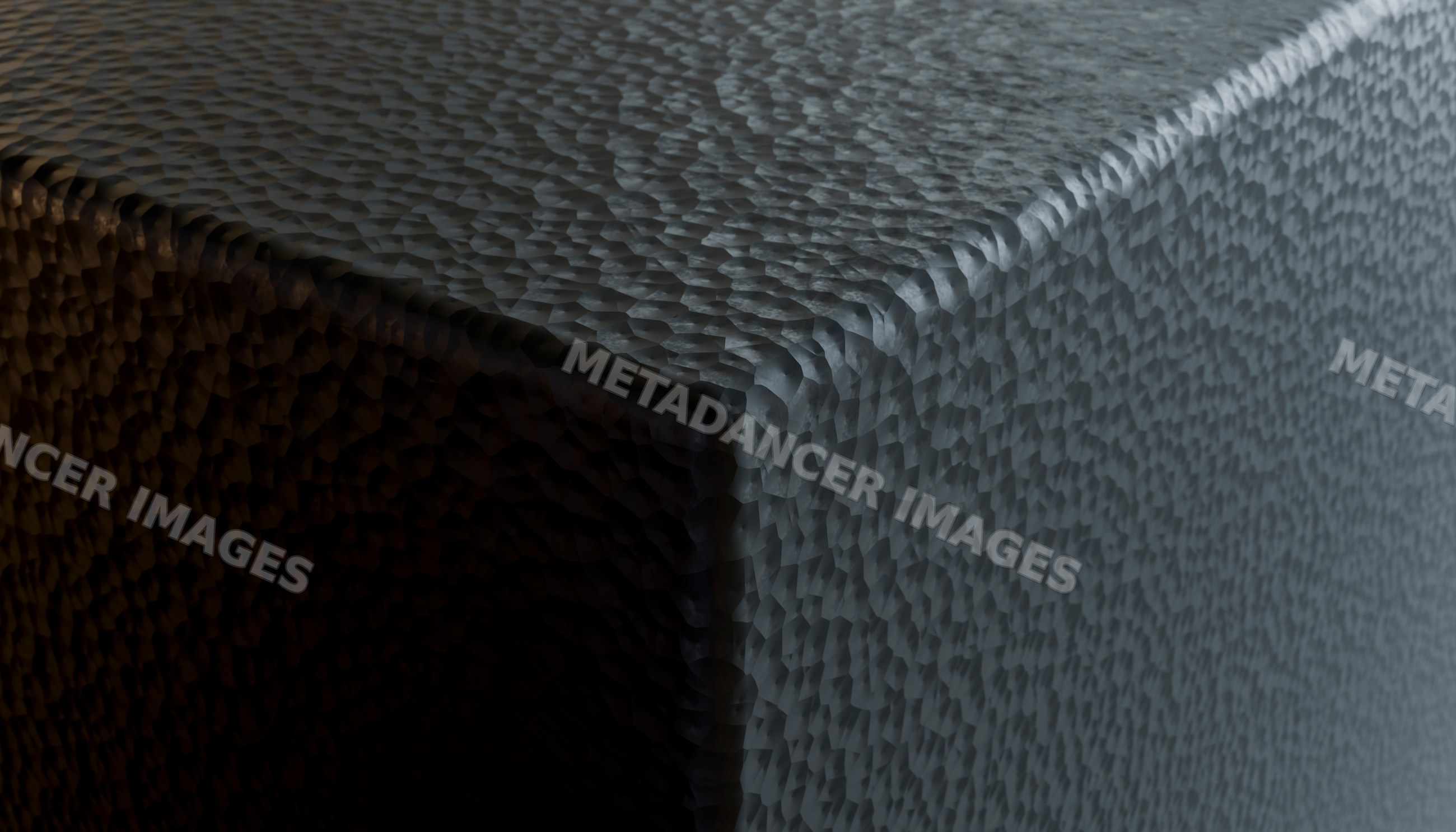 Textured table corner with patterned surface and shadow play