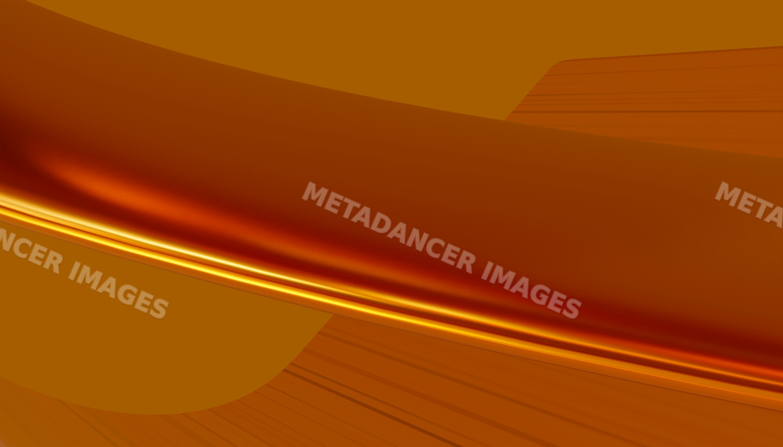 Golden viscous liquid flowing with shiny amber surface close-up