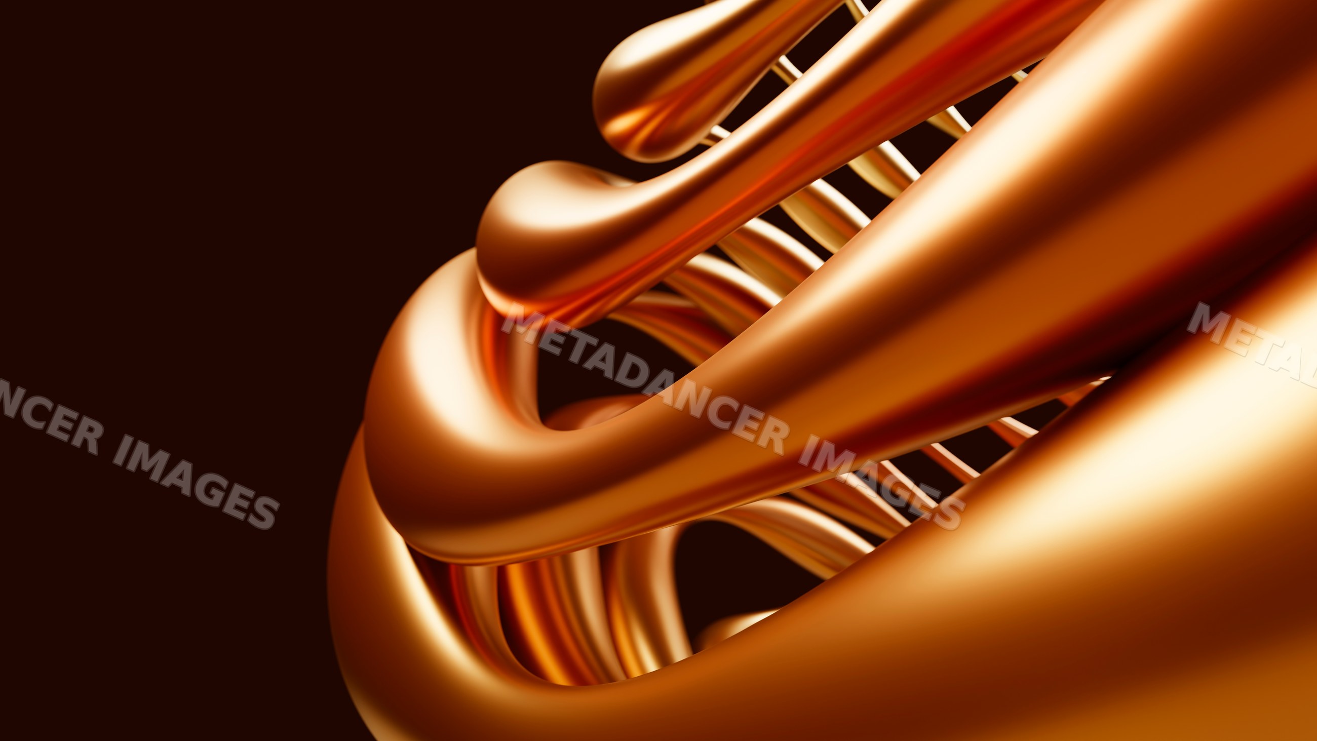 Dna helix molecular structure 3d rendering with twisted ladder shape