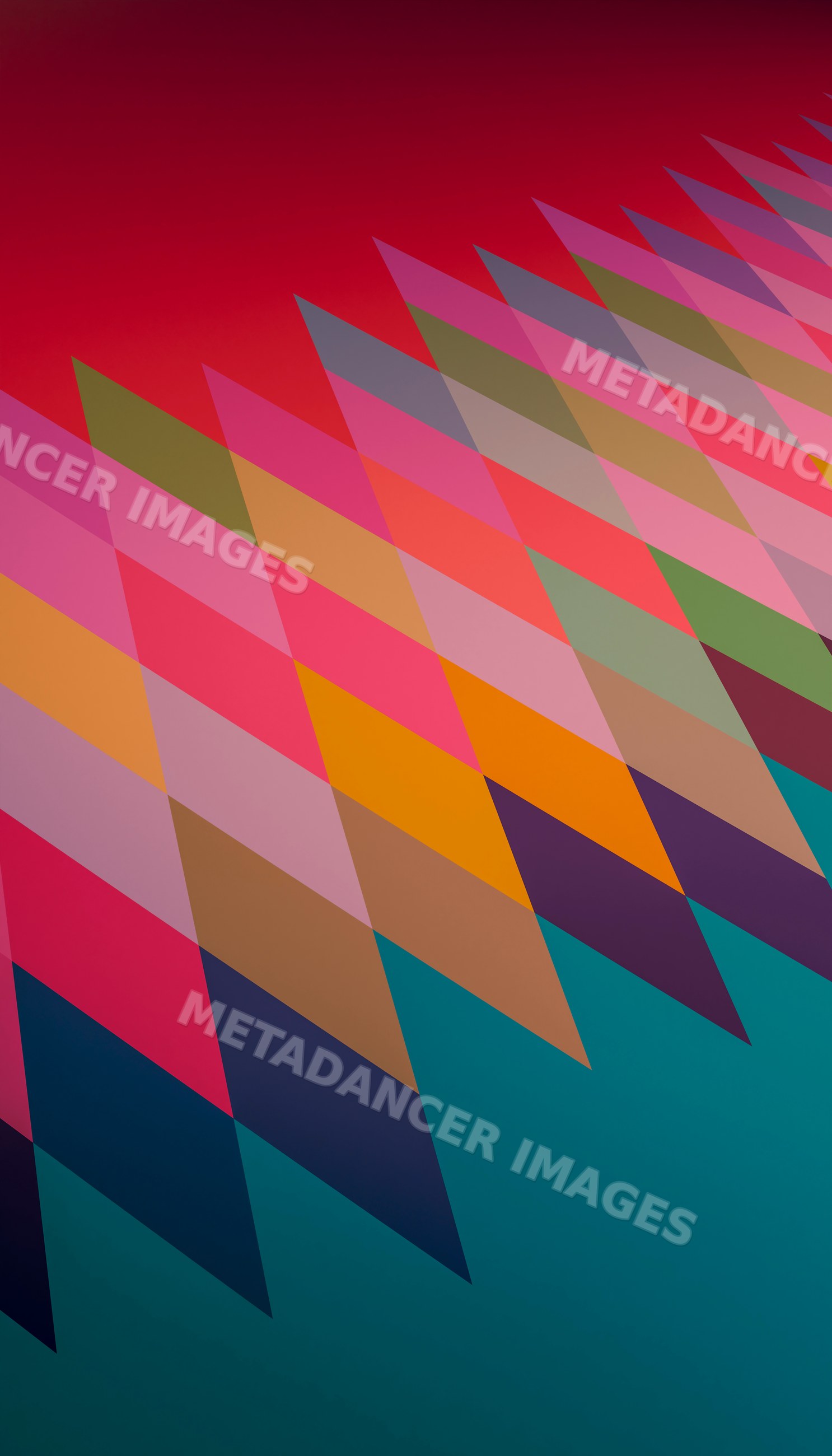An abstract geometric pattern of overlapping colorful triangles