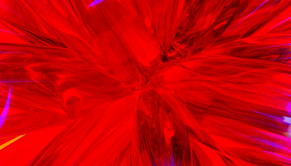 A dynamic burst of bright red