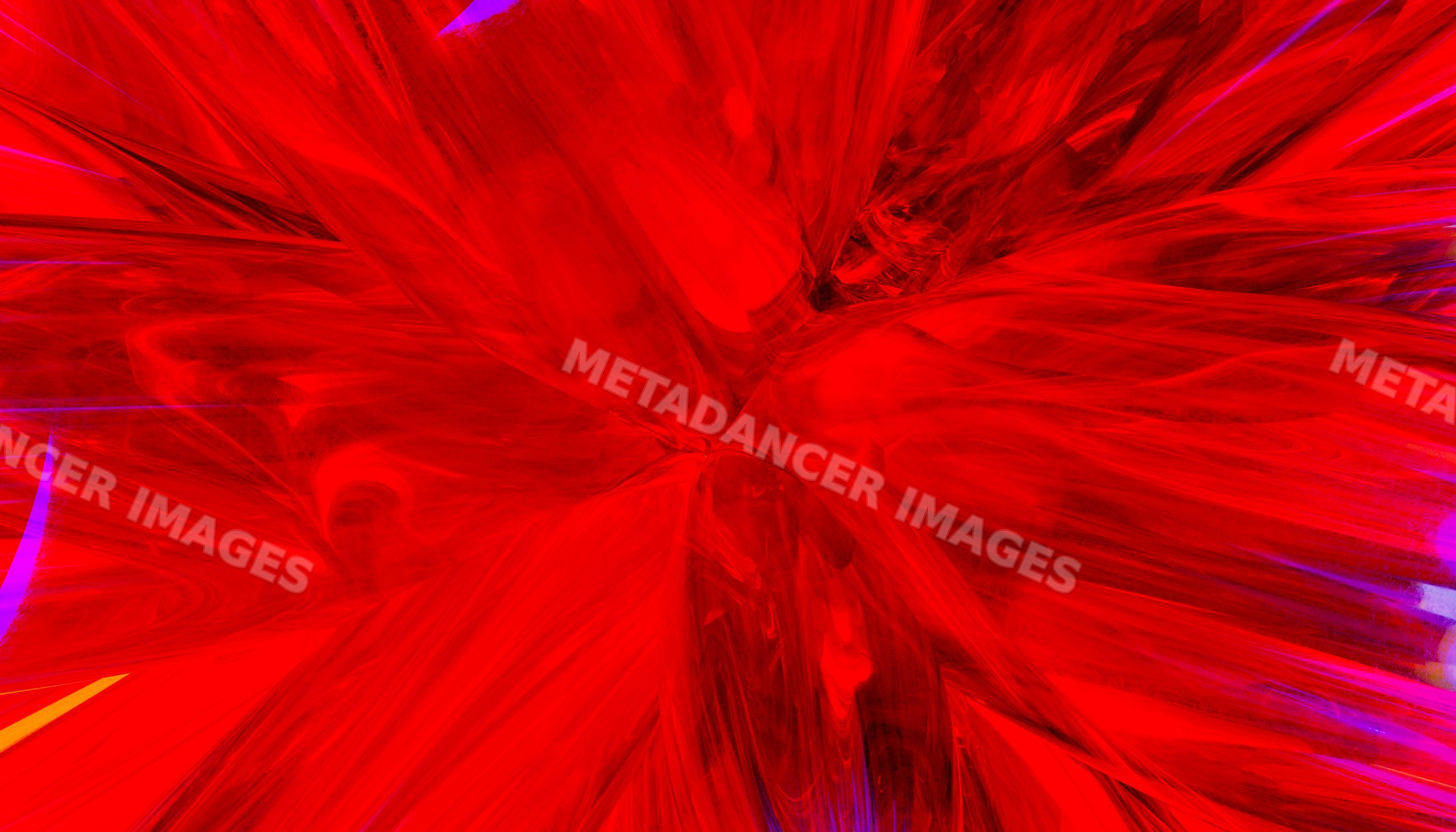 A dynamic burst of bright red