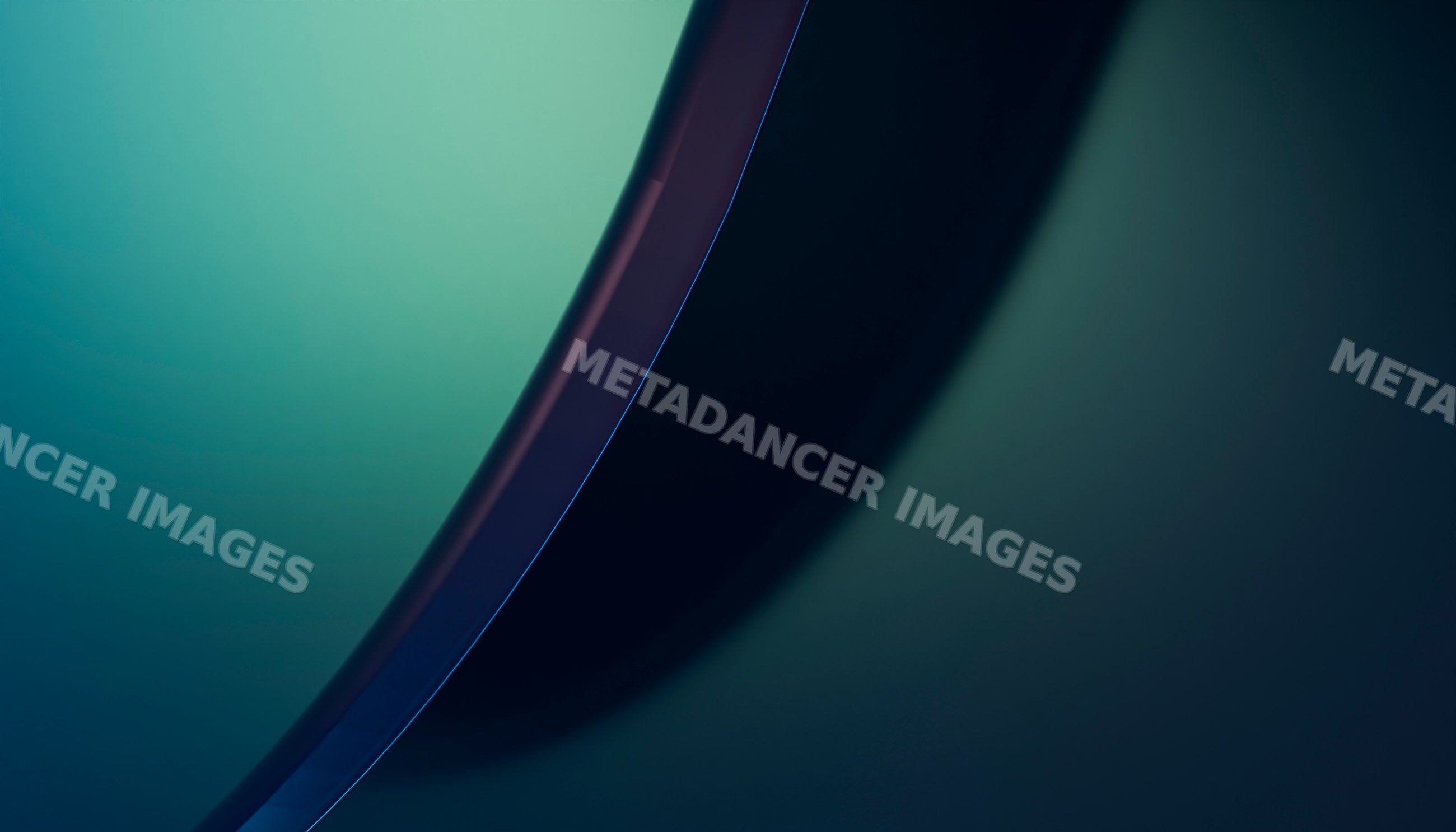 Abstract smooth curved blue and green shapes with gradient background