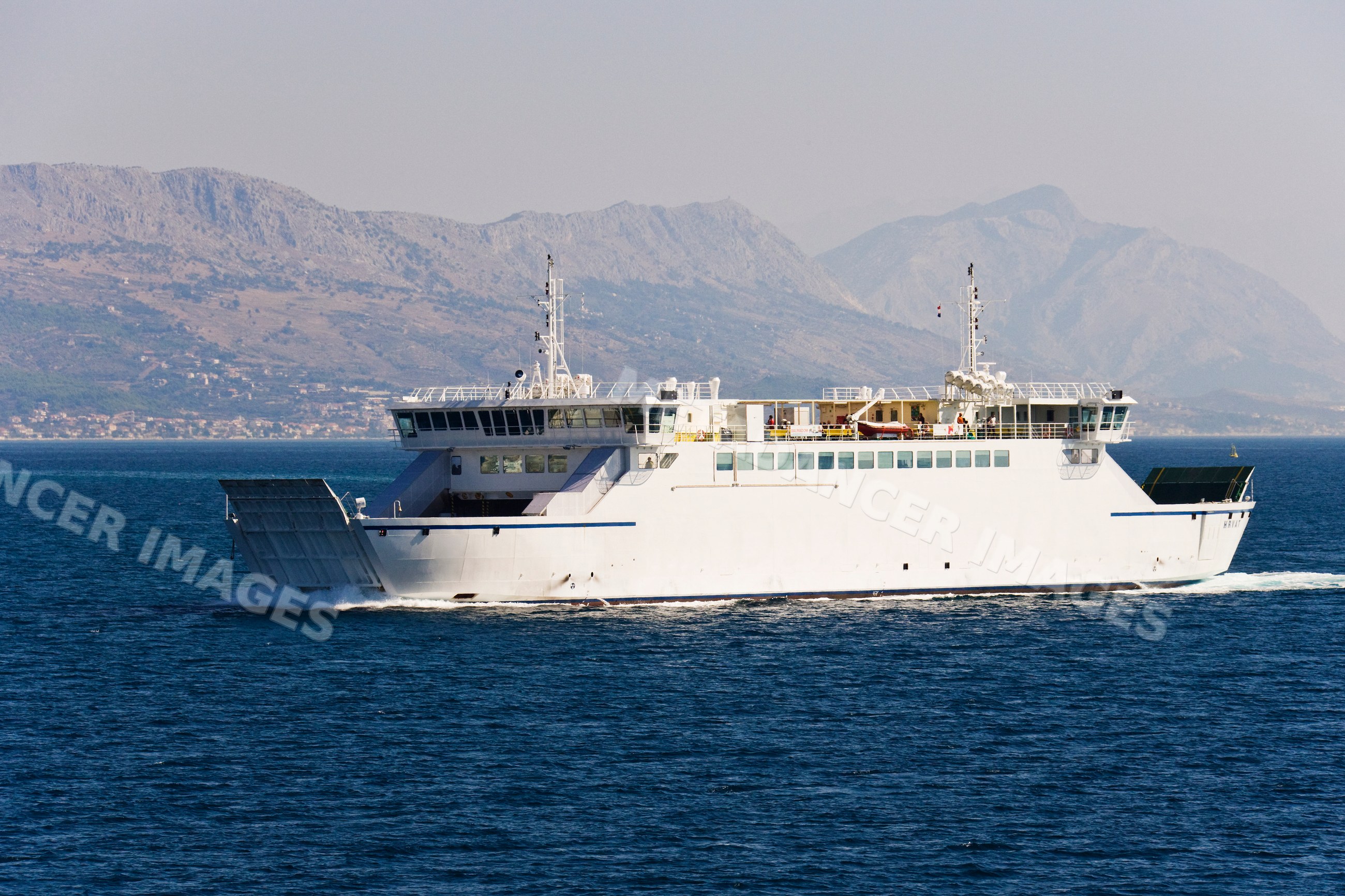 Ferry crossing the adriatic sea in croatia
