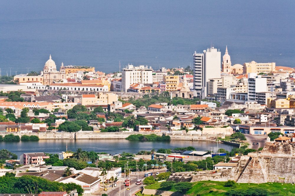 Overview of cartagena cityscape