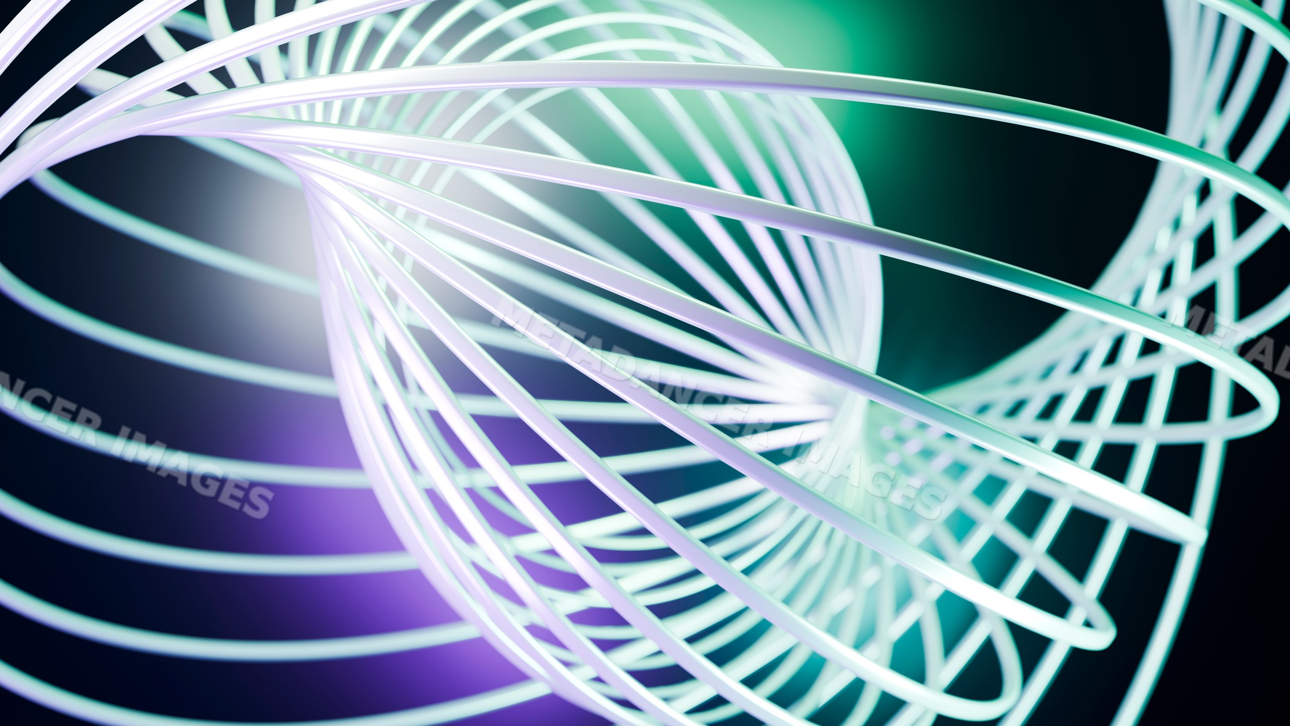 Abstract 3d twisted spiral digital illustration with glowing