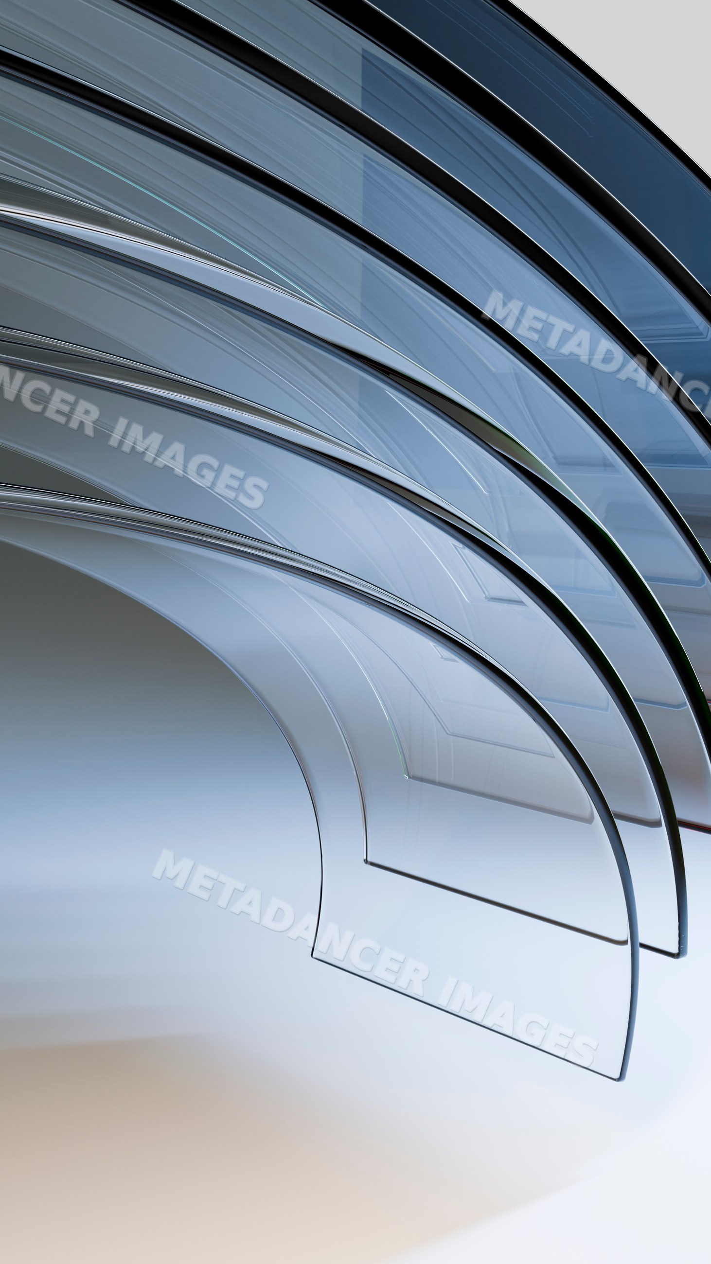 Stacked curved transparent glass sheets with smooth reflective edges
