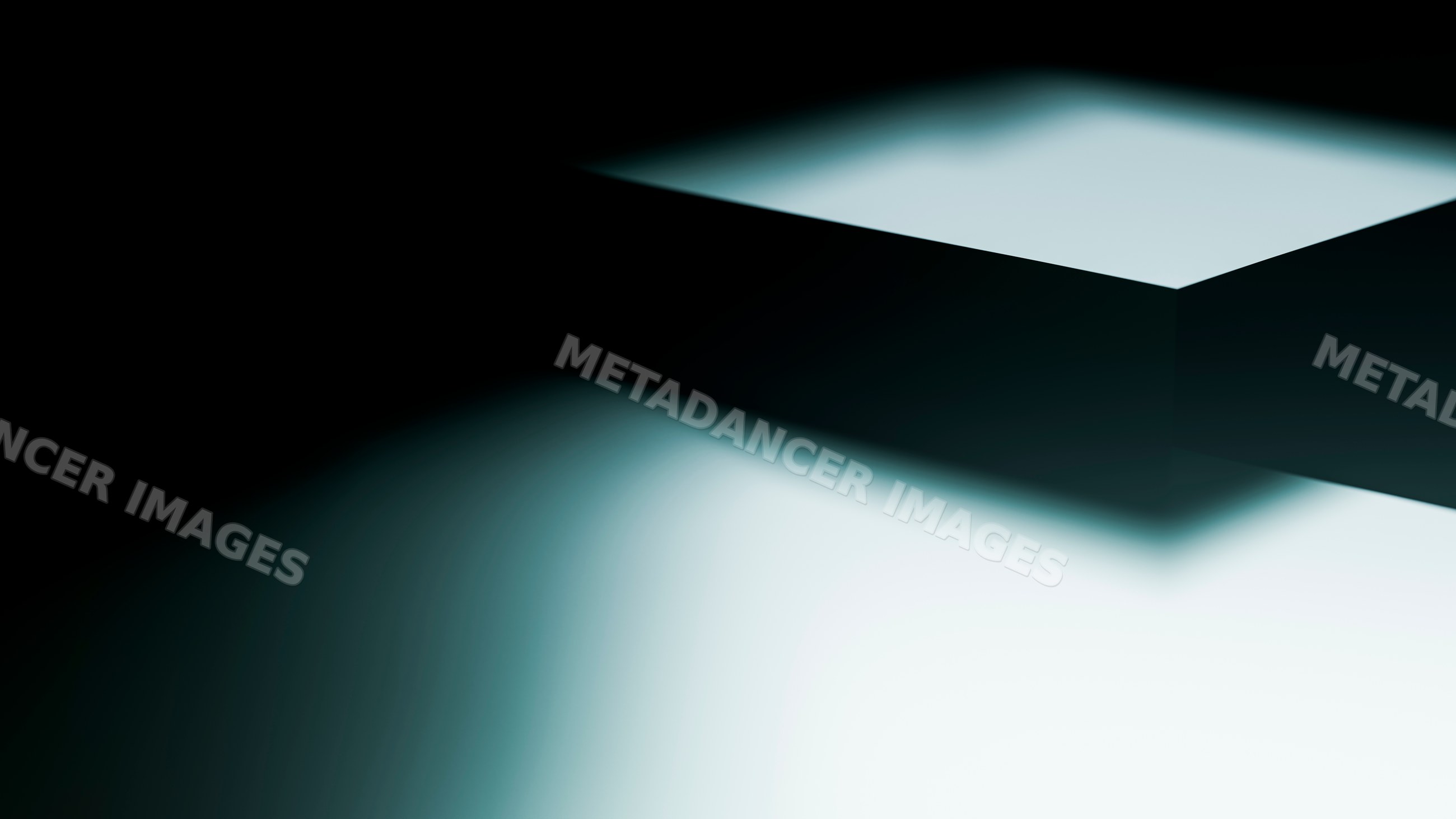 Rectangular shadow cast on light surface