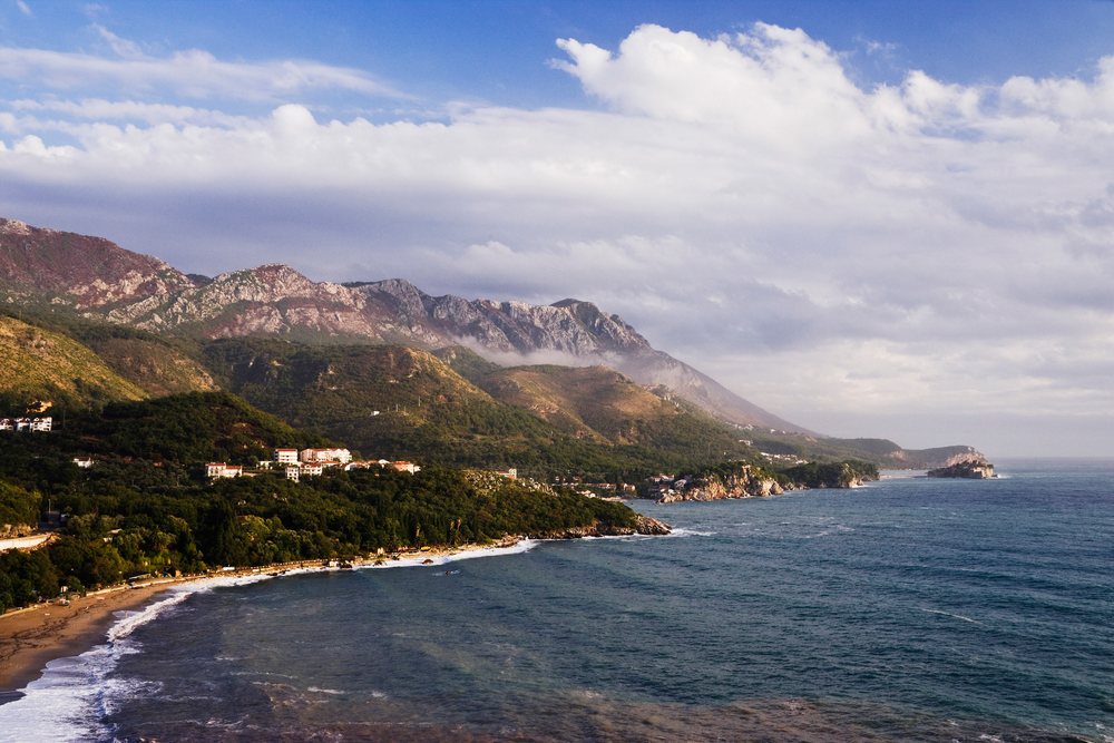 Mediterranean coastline with beach