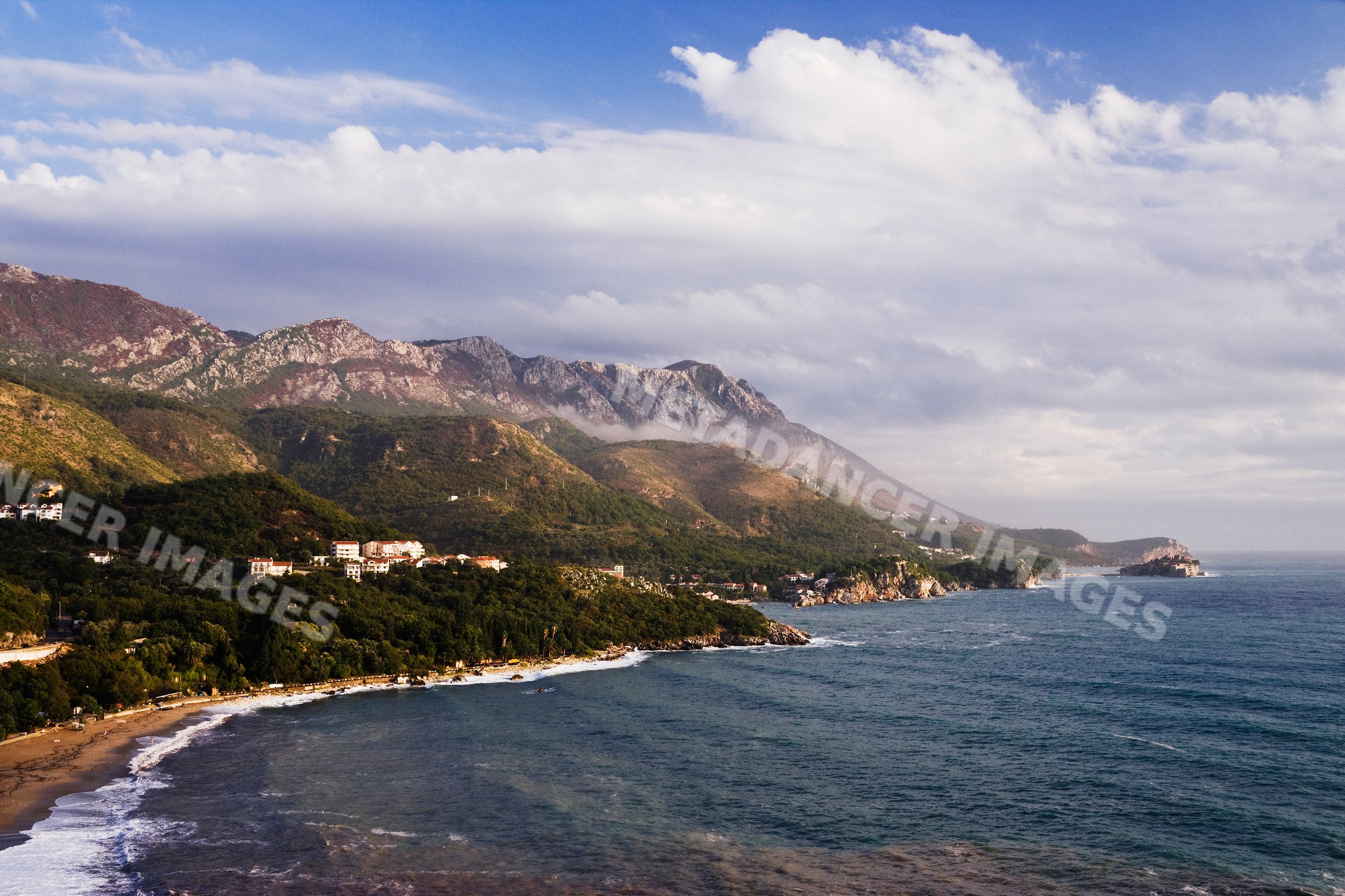 Mediterranean coastline with beach