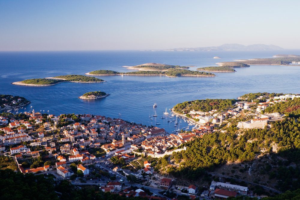Town of hvar harbor and islands, croatia
