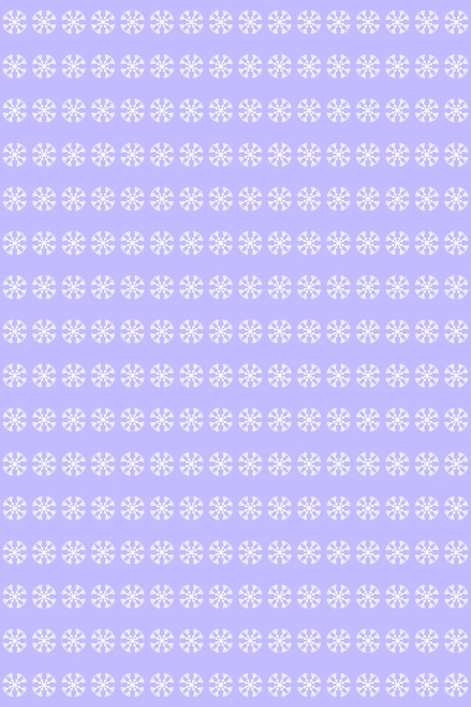 Digital illustration of white snowflake pattern on purple background