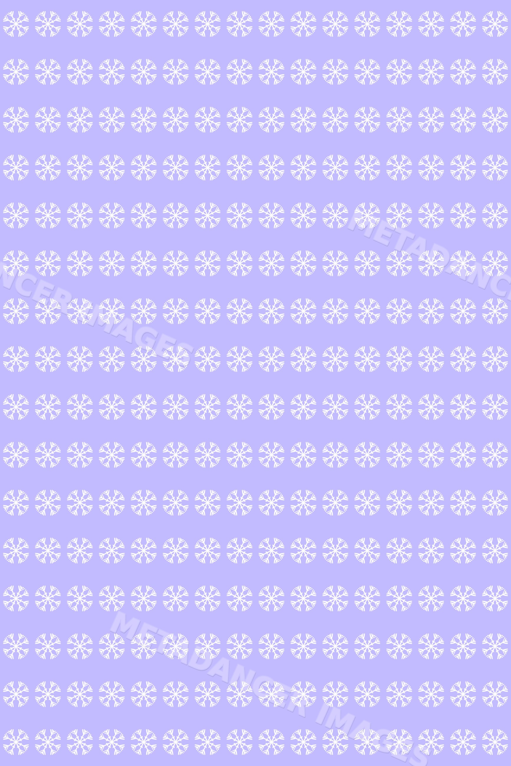Digital illustration of white snowflake pattern on purple background
