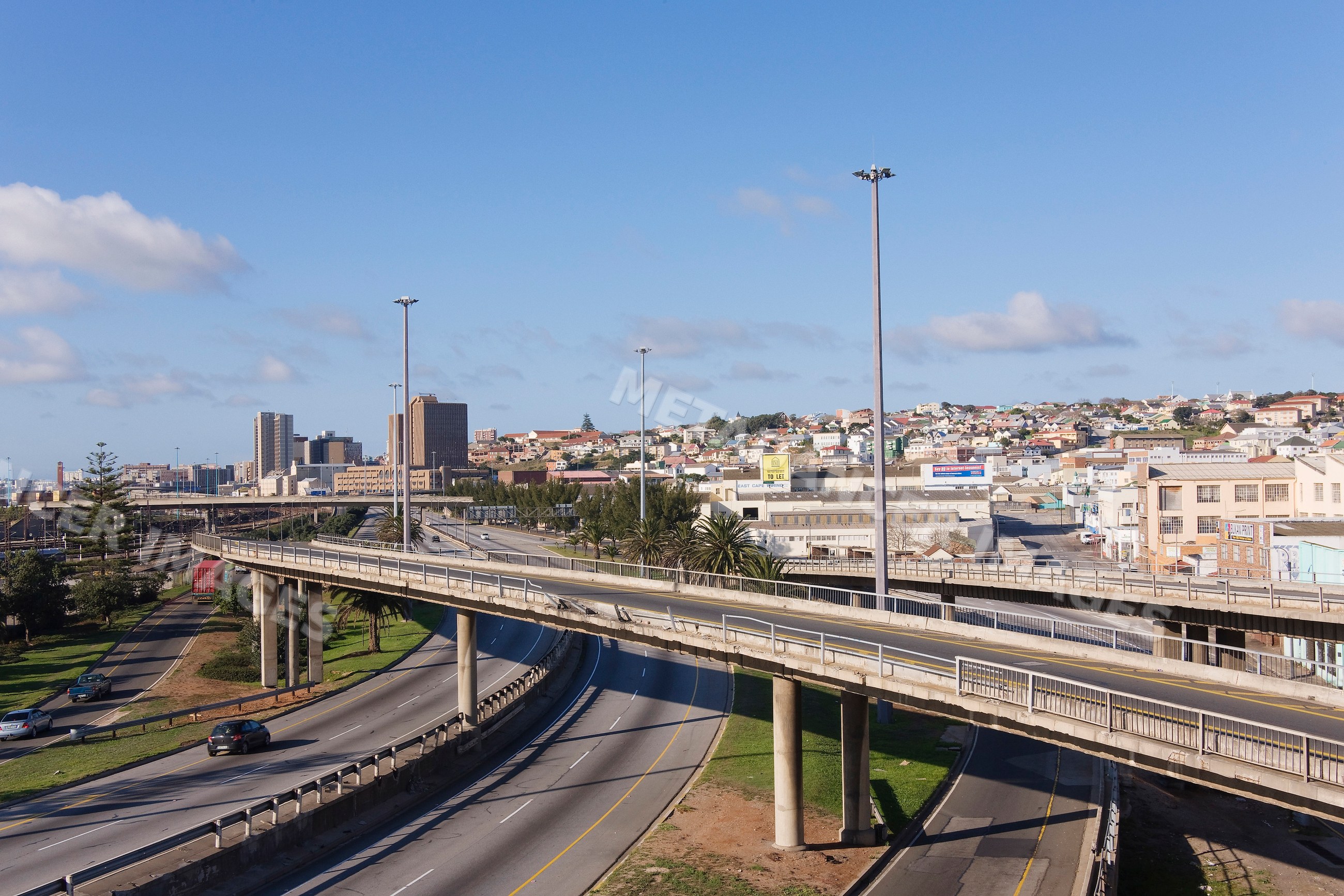 Highways and overpasses in urban eastern cape, south africa