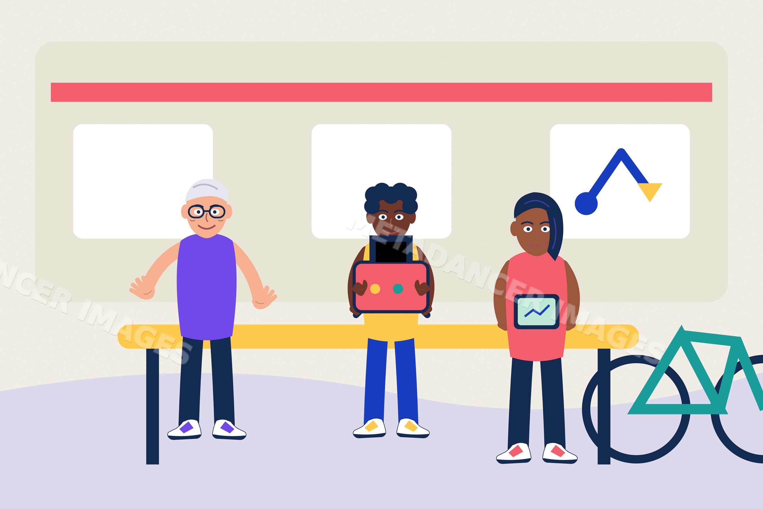 Group of people holding electronic devices