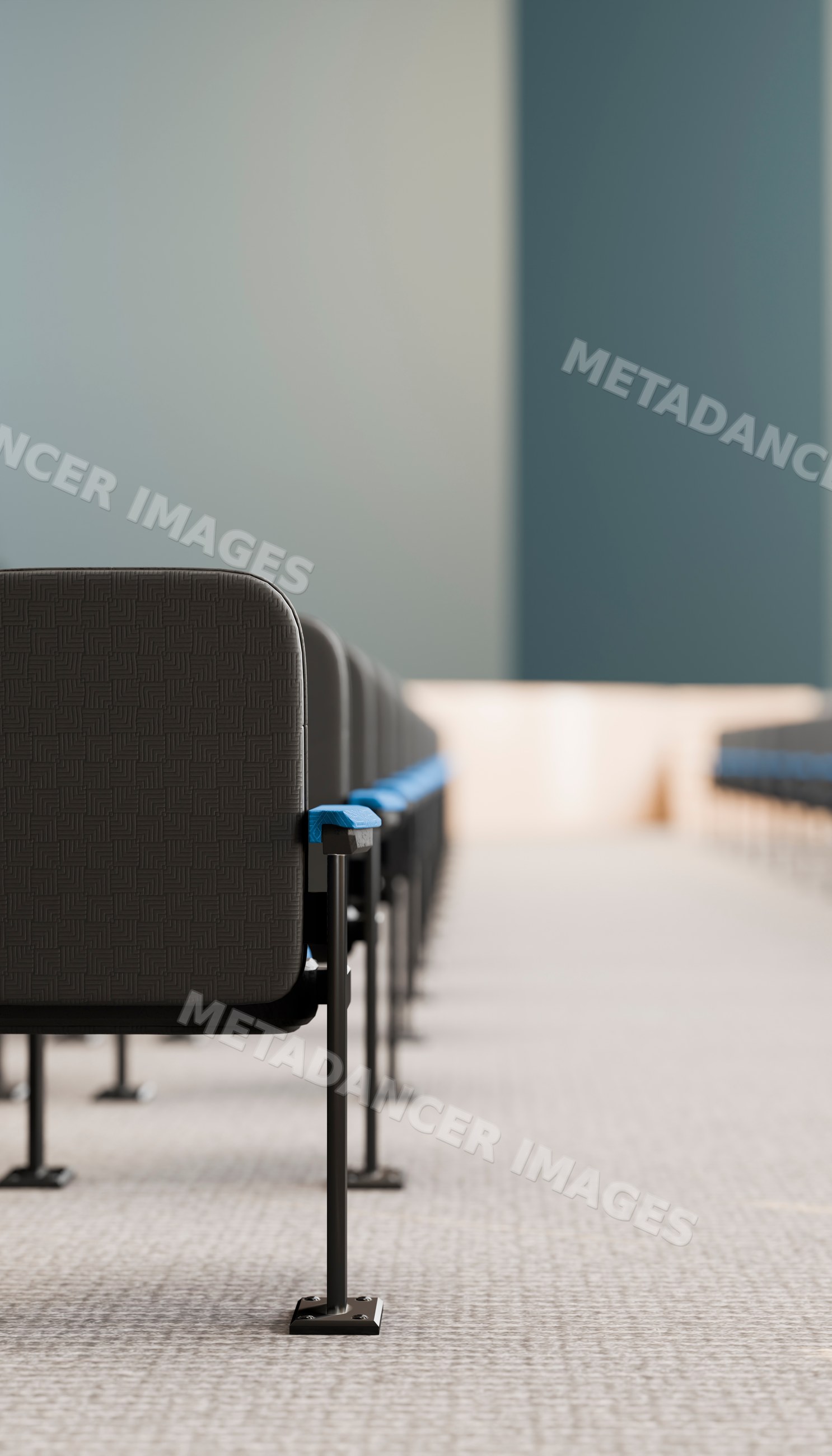 Conference chairs in neat rows inside a modern meeting space